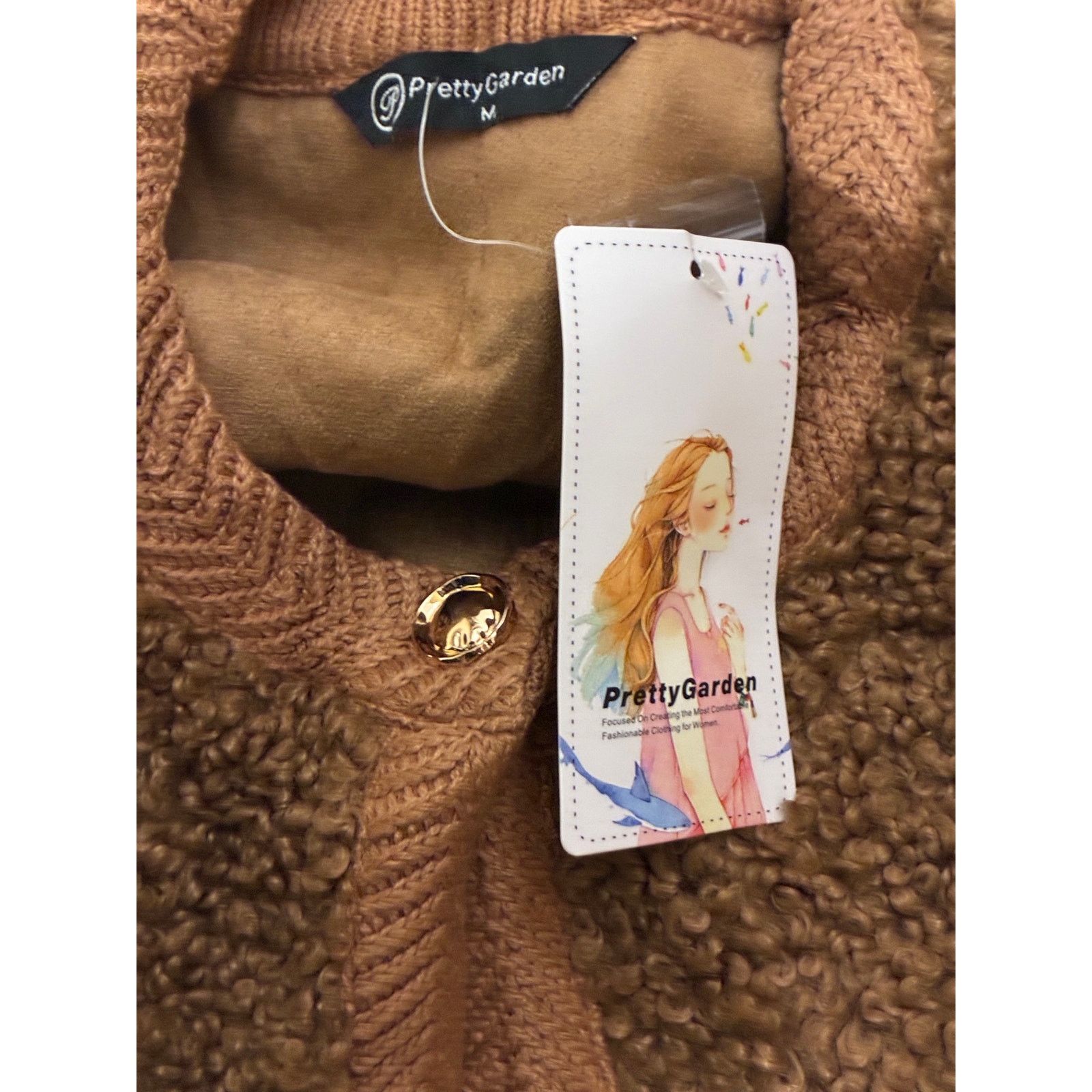 The Unbranded Brand PrettyGarde Women Faux Fur Coat Fall Fuzzy Fleece Button up Size M / US 6-8 / IT 42-44 - 9 Thumbnail