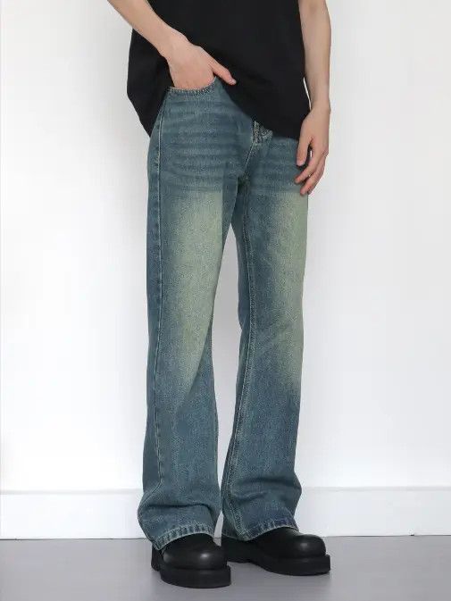 Japanese Brand VIBE American retro cleanfit loose straight flared jeans Size US 32 / EU 48 - 4 Thumbnail