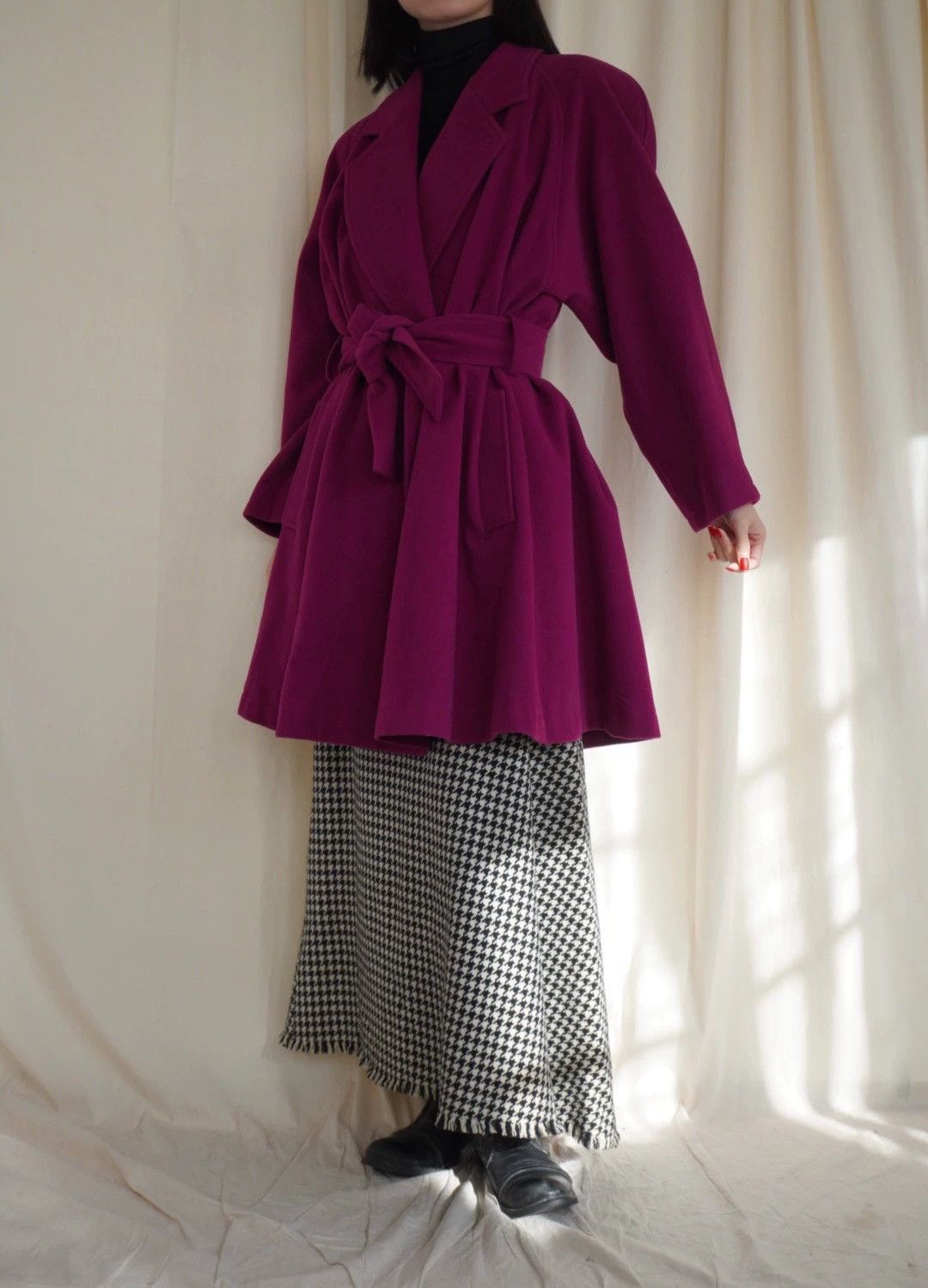 Kenzo Kenzo 1978 Intense Plum Short Robe Coat M Size M / US 6-8 / IT 42-44 - 2 Thumbnail