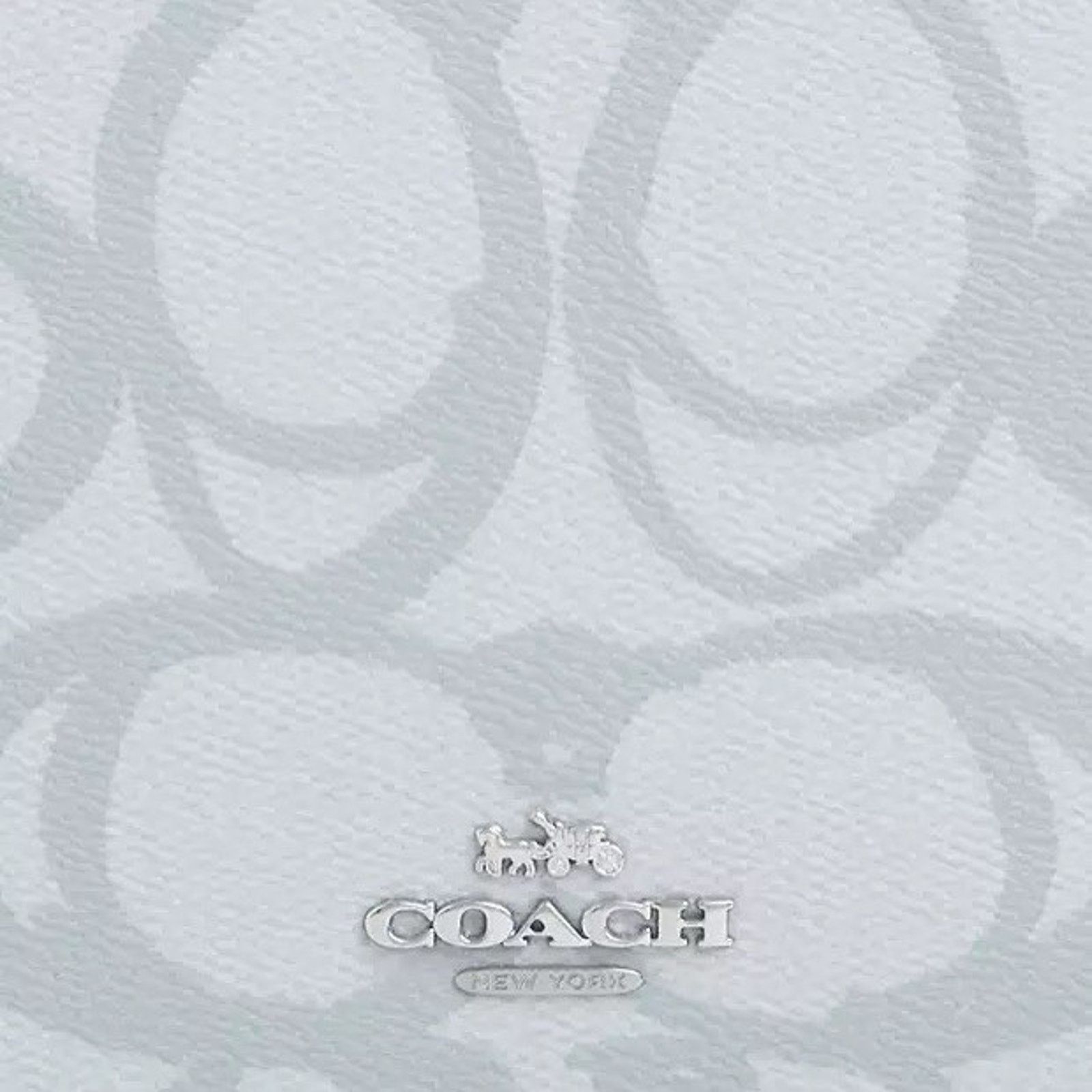 Coach NWT Coach Slim Crossbody Bag Canvas CBL93, Silver/Ice Blue Size ONE SIZE - 11 Thumbnail