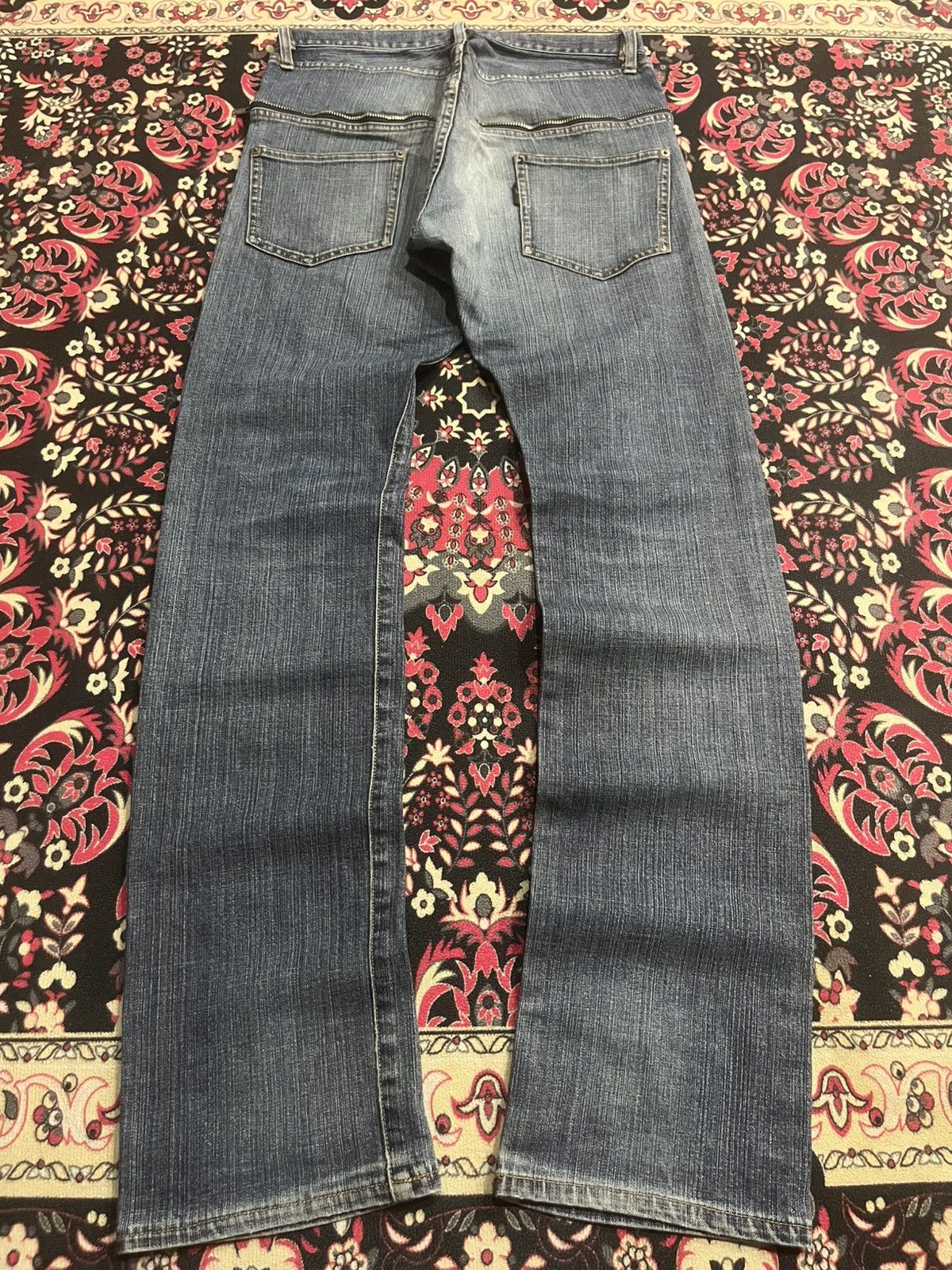 CABANE de ZUCCa Cabbane de Zucca Asymmetrical 11 Button Blue Washed Jeans Size US 30 / EU 46 - 2 Thumbnail