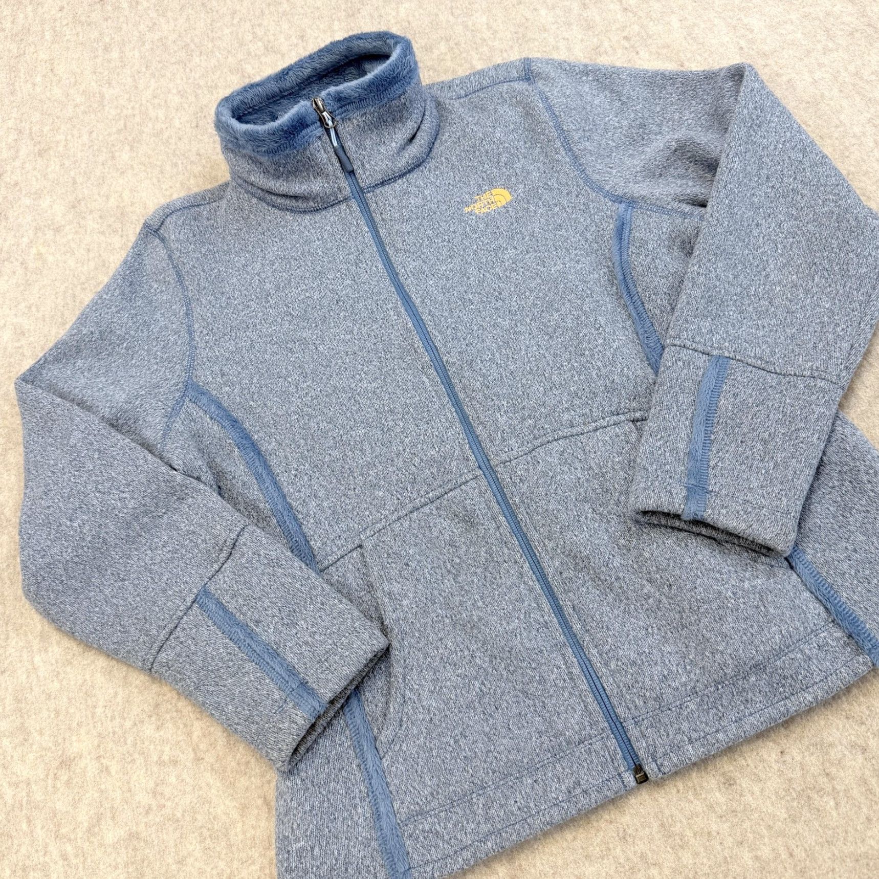 The North Face The North Face Jacket Womens Large Blue Fleece Full Zip Lined Polyester Pockets Casual Travel Size L / US 10 / IT 46 - 2 Thumbnail