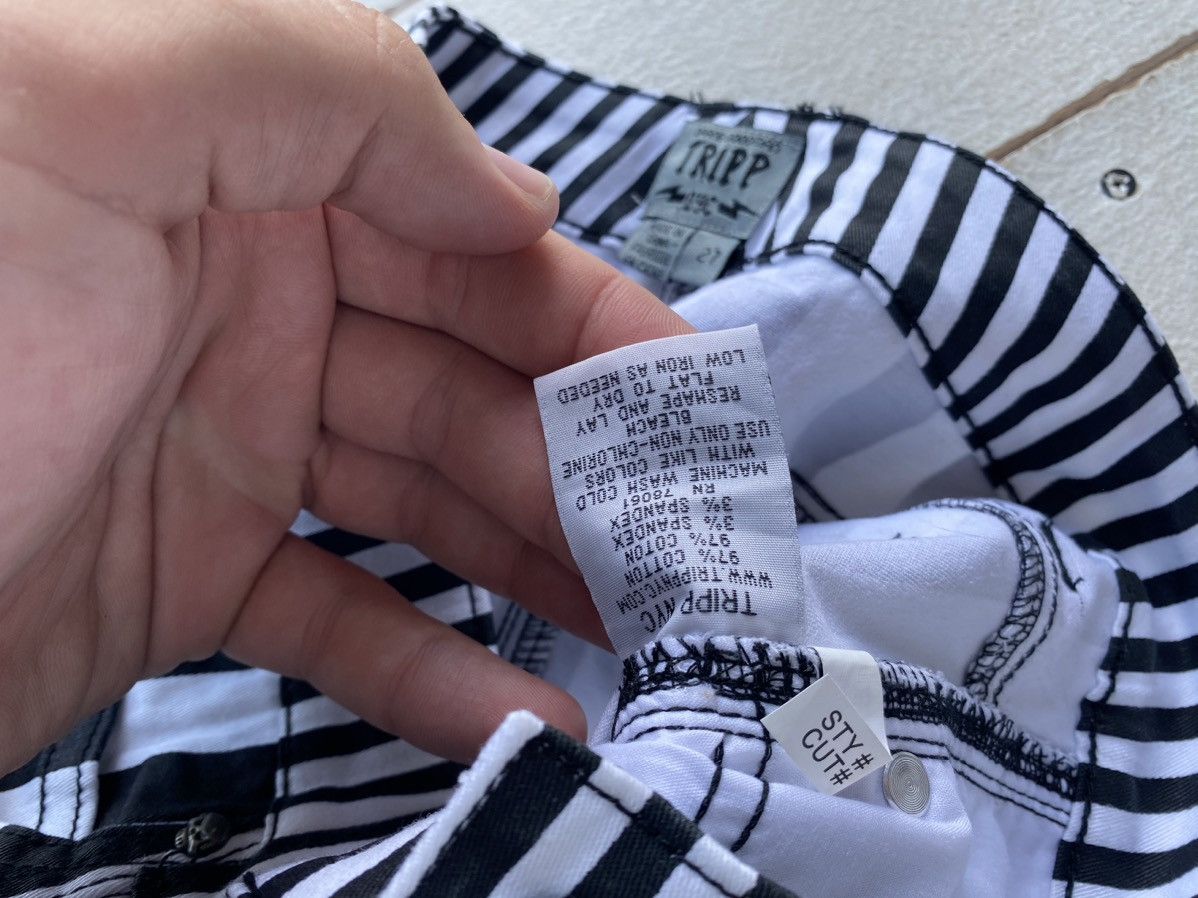 Tripp NYC 🔗Gothic Punk Opium Tripp NYC Black&White Wednesday Pants Size 27" / US 4 / IT 40 - 8 Thumbnail