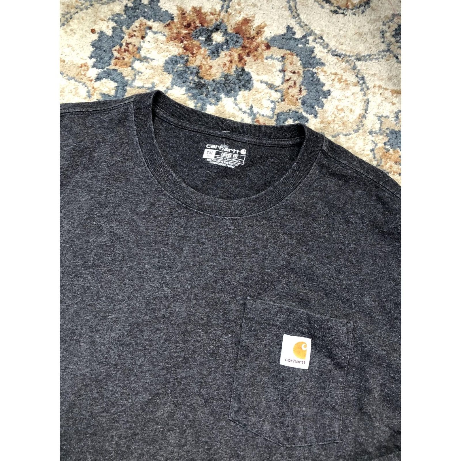 Carhartt Carhartt Shirt Mens 2XLT Gray Long Sleeve Pocket Loose Fit Workwear Tee Size US XXL / EU 58 / 5 - 6 Thumbnail