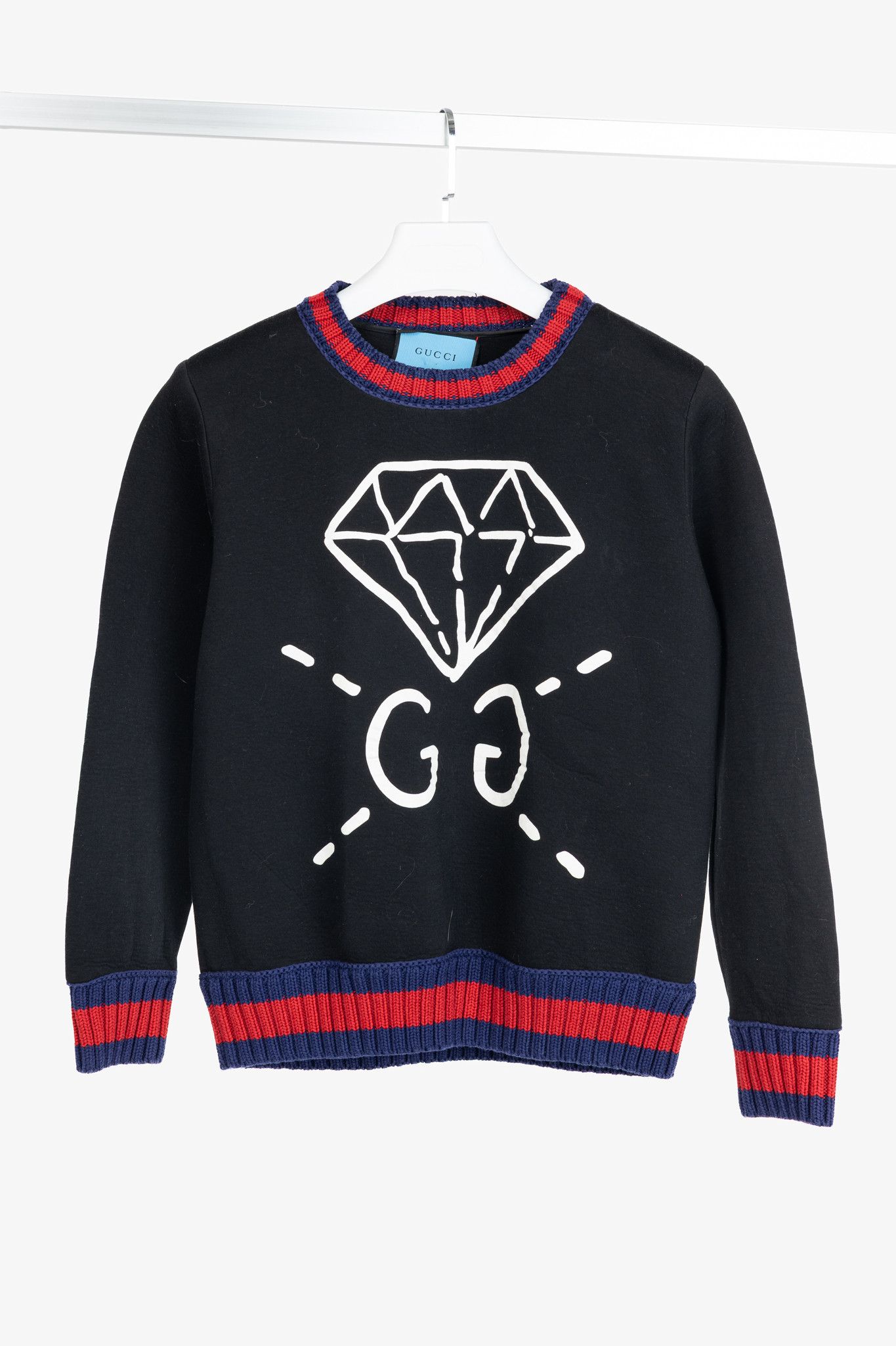 Gucci Gucci x GucciGhost AW16 Black Graphic Neoprene Sweatshirt Size US M / EU 48-50 / 2 - 1 Thumbnail