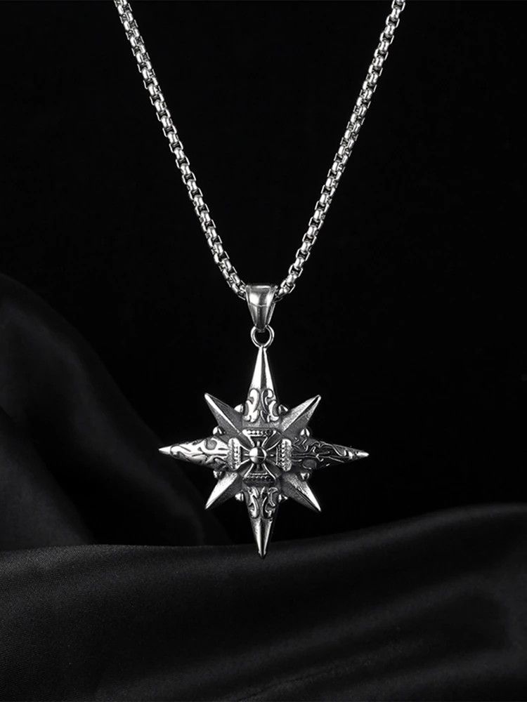 Vintage Eight-pointed Star Pendant Necklace Size ONE SIZE - 2 Thumbnail