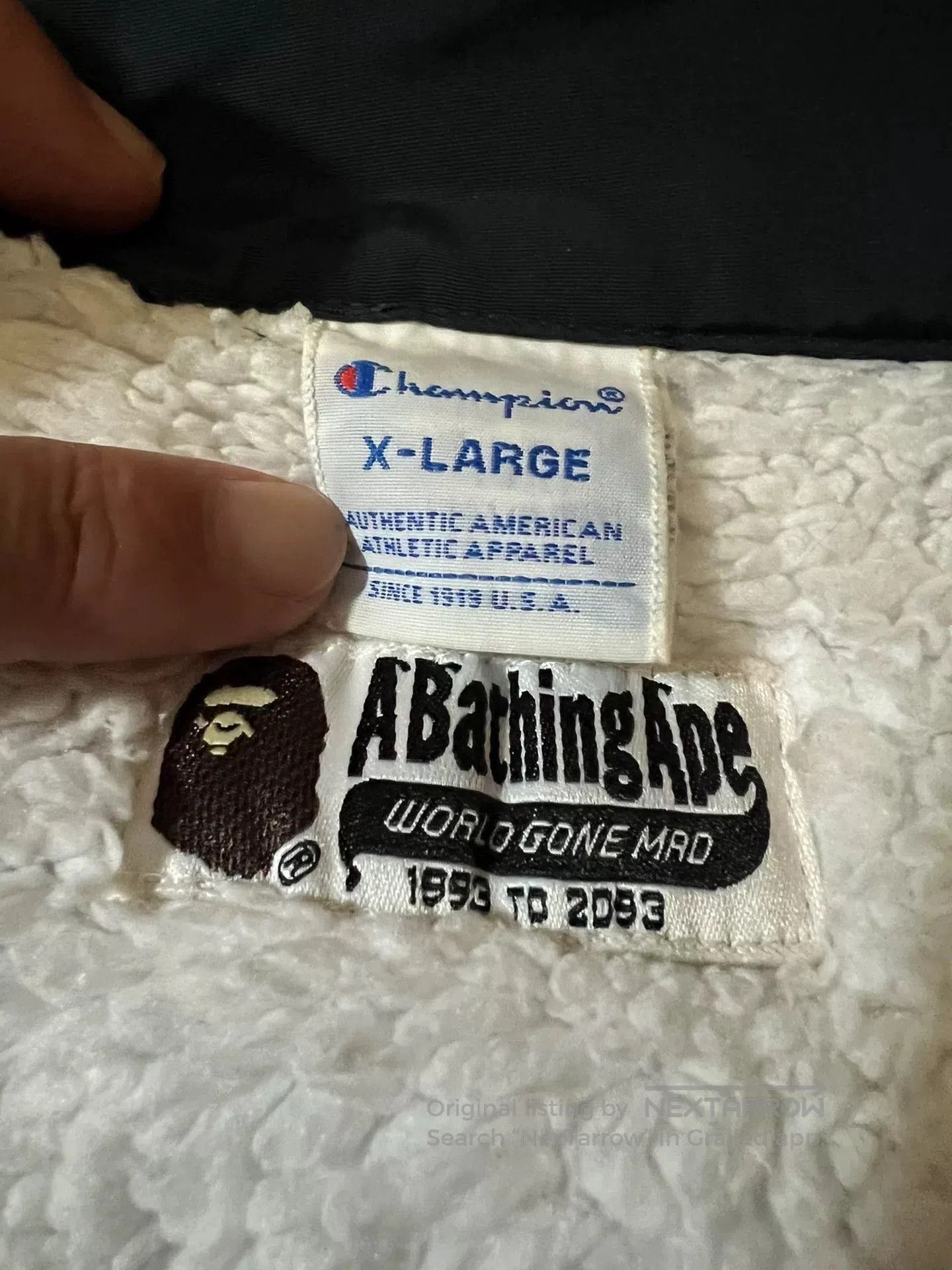 Bape bape x champion coach jacket with embroidery. Size US XL / EU 56 / 4 - 7 Thumbnail