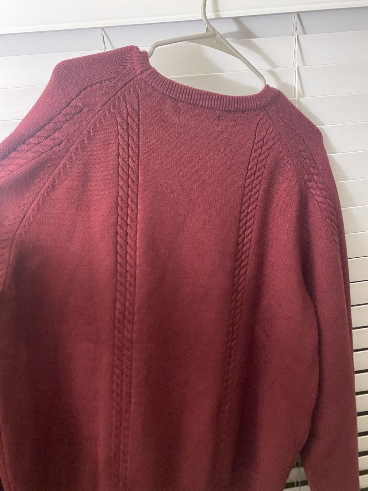 Richie Le Collection Richie Le Cable Knit Sweater Maroon Size US XL / EU 56 / 4 - 7 Thumbnail
