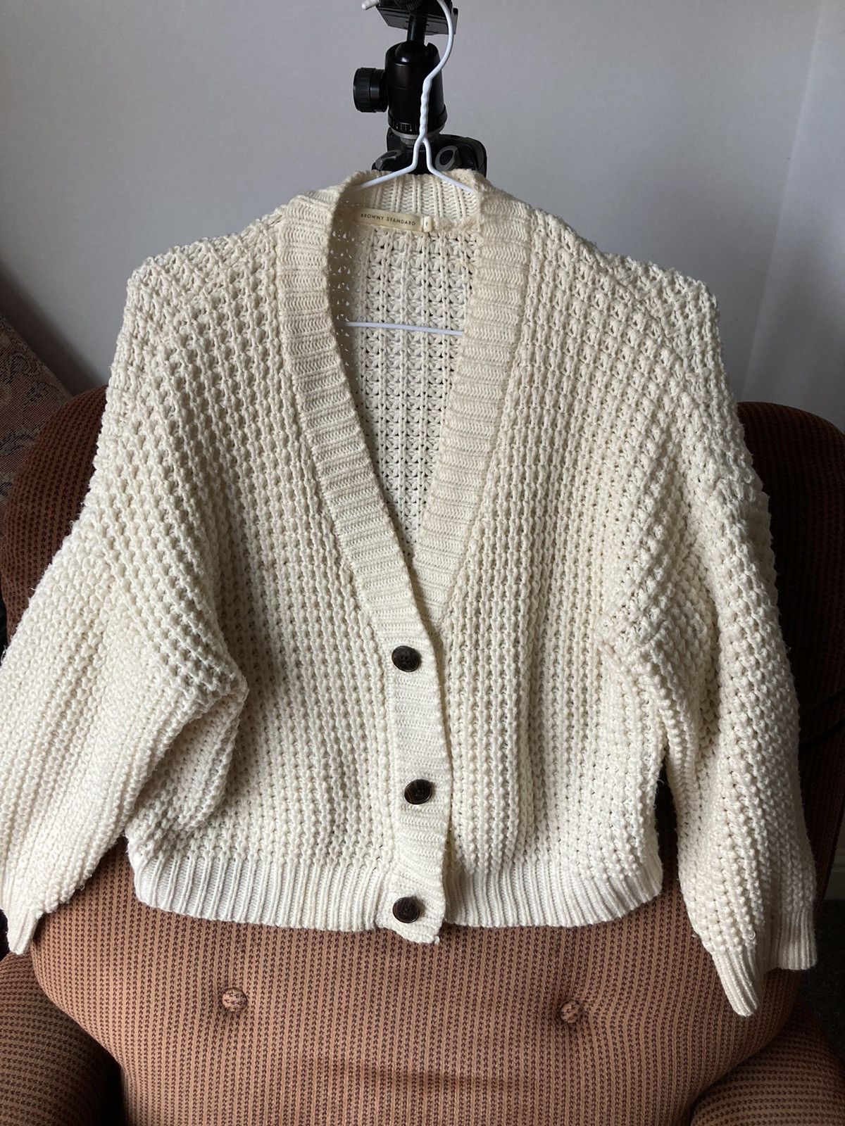 Designer × Other Browny Standard Cream Cardigan Size M / US 6-8 / IT 42-44 - 1 Thumbnail