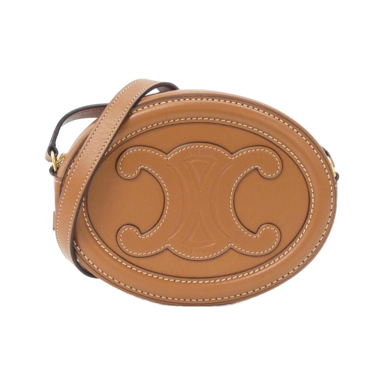 Celine Celine Celine Cross Body Oval Purse Calf Shoulder Bag Leather Crossbody Bag 10I703DPQ DUTY FREE for USA Size ONE SIZE - 1 Thumbnail