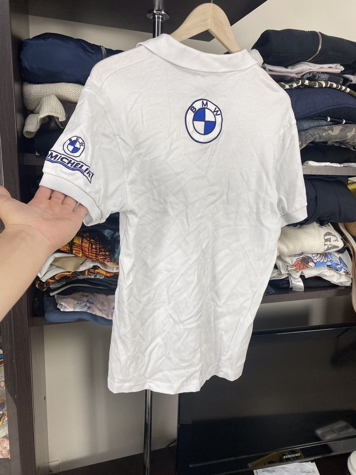 BMW Vintage BMW Logo Centre Tee Polo White XL Size US XL / EU 56 / 4 - 5 Thumbnail