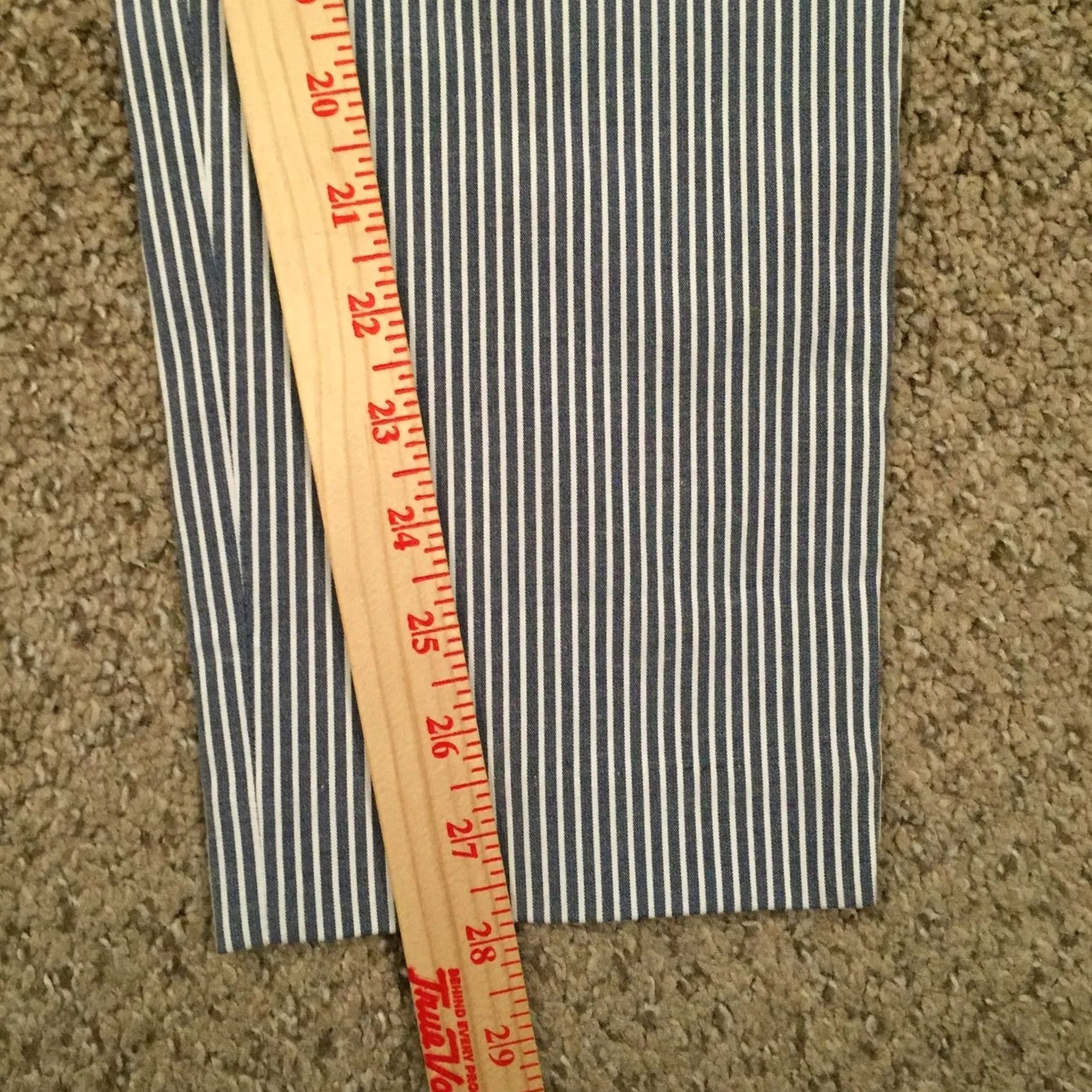 Vintage Blue White Striped Ankle Pants - 6 Size Womens Business Size 28" / US 6 / IT 42 - 6 Thumbnail
