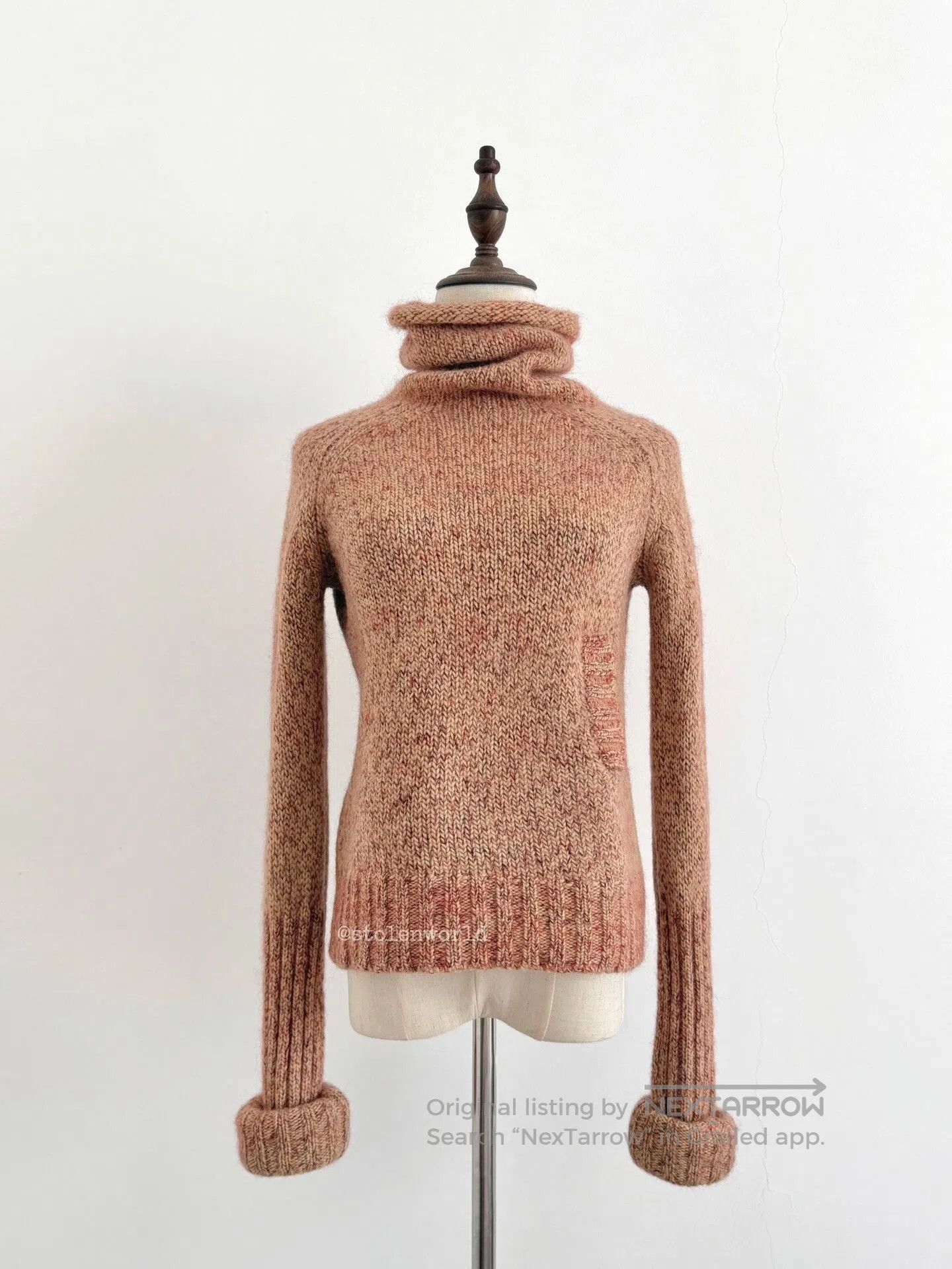 Y's pink knit turtleneck sweater with pocket. Size S / US 4 / IT 40 - 6 Thumbnail