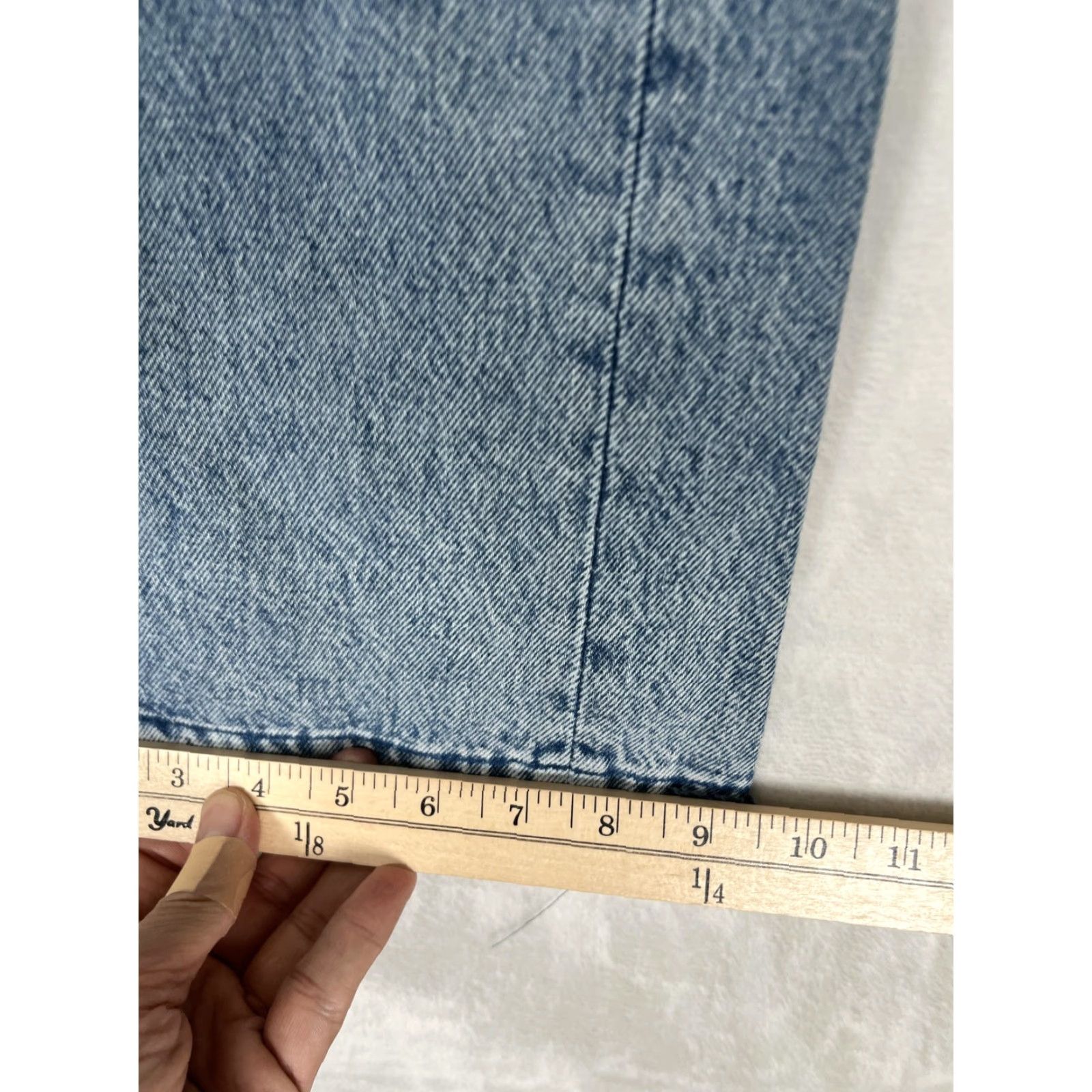 Levi's Levi's Ribcage Straight Ankle Jeans Womens 31 Blue High Rise Distressed Denim Size 24" / US 00 / IT 34 - 5 Thumbnail