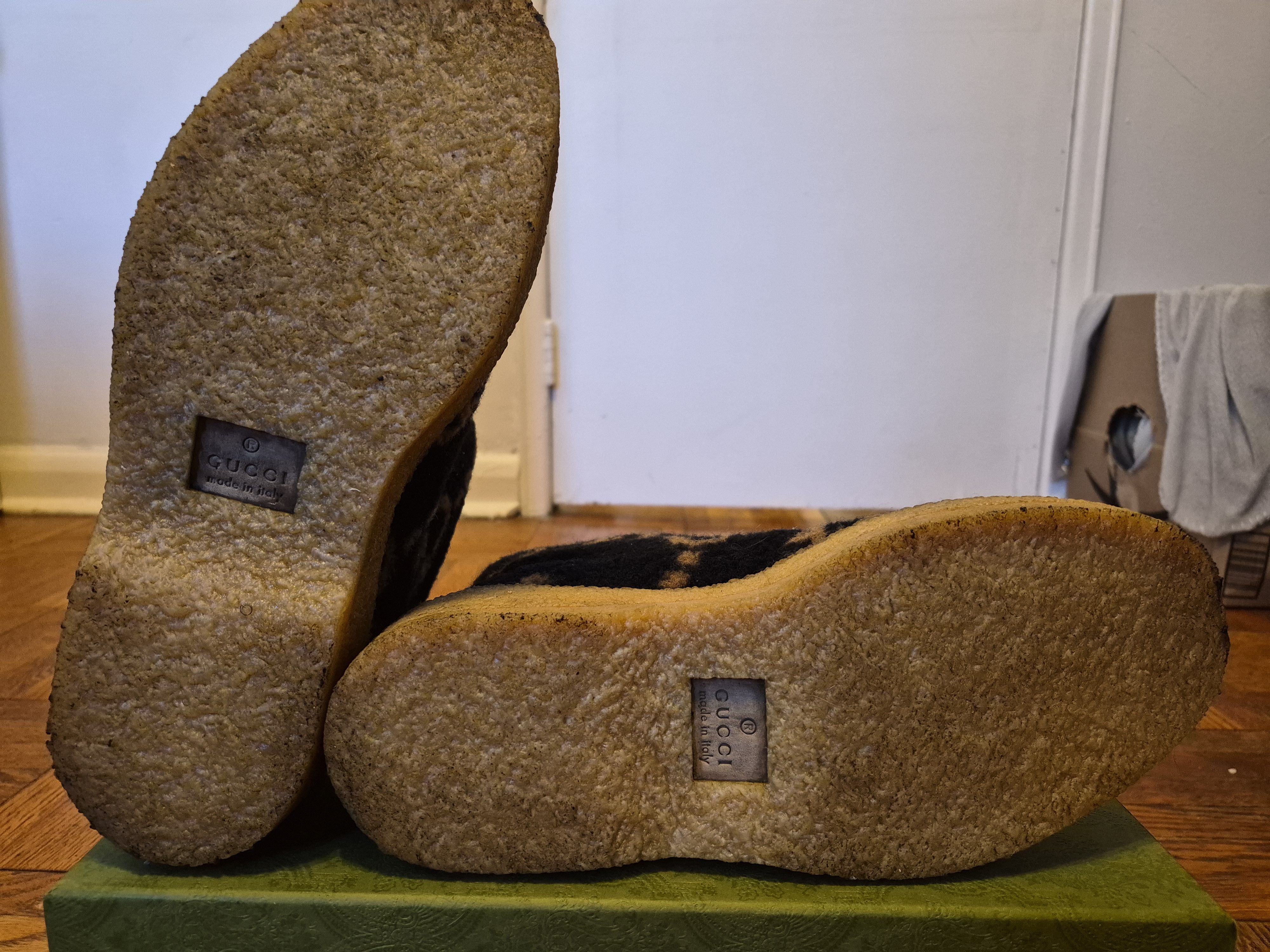 Gucci Men's Gucci Hooper GG Logo Wool Effect Ankle Boots Size US 9.5 / EU 42-43 - 4 Thumbnail