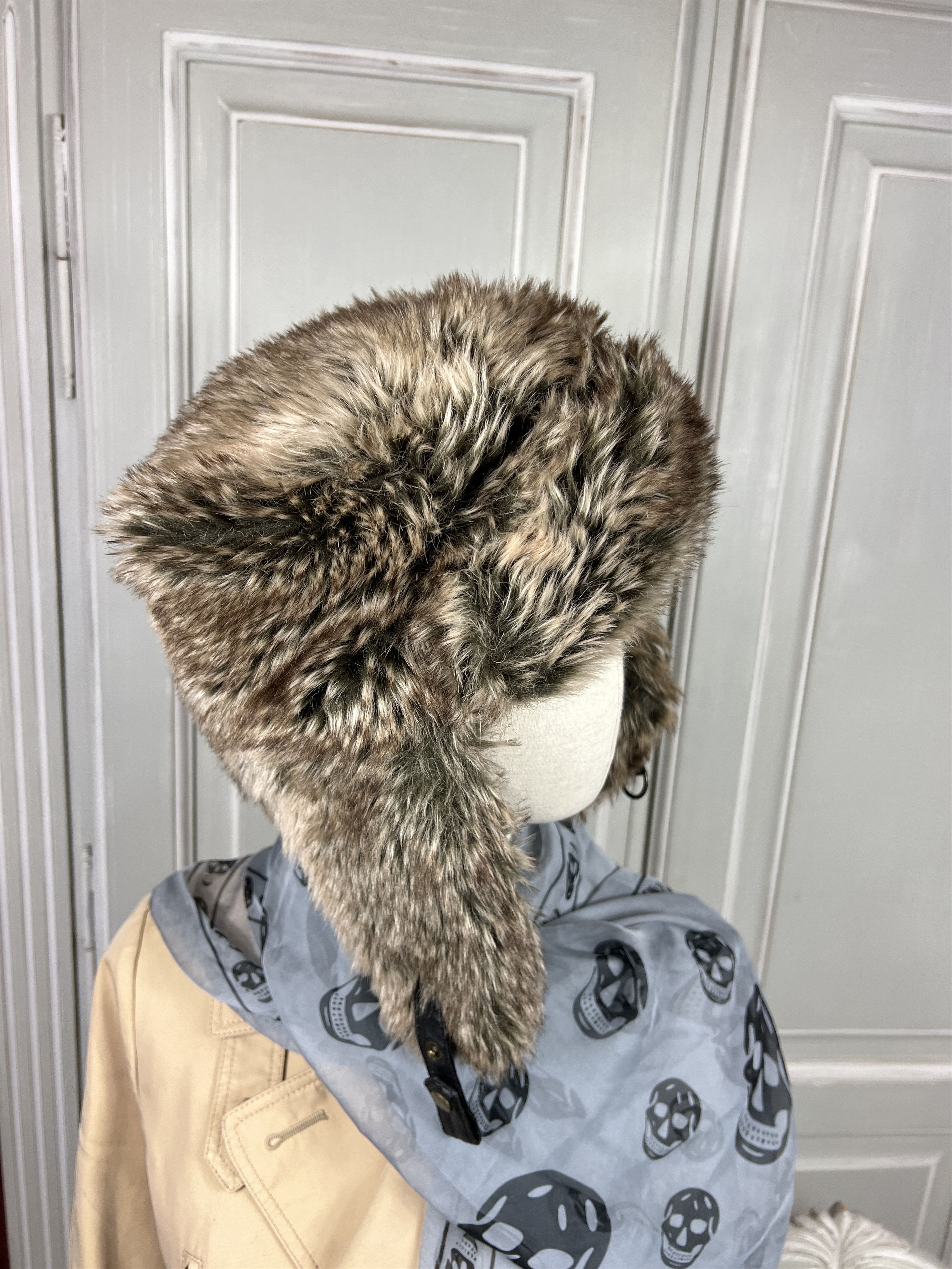 Japanese Brand × Vintage Y2K FAUX FUR USHANKA VINTAGE FUZZY WARM TRAPPER HAT Size ONE SIZE - 5 Thumbnail