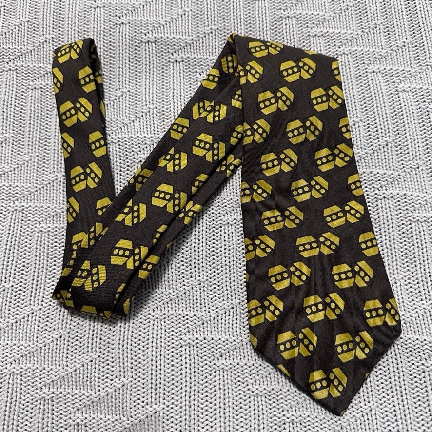 Vintage Vintage Roxy brown novelty abstract silk tie Size ONE SIZE - 1 Thumbnail