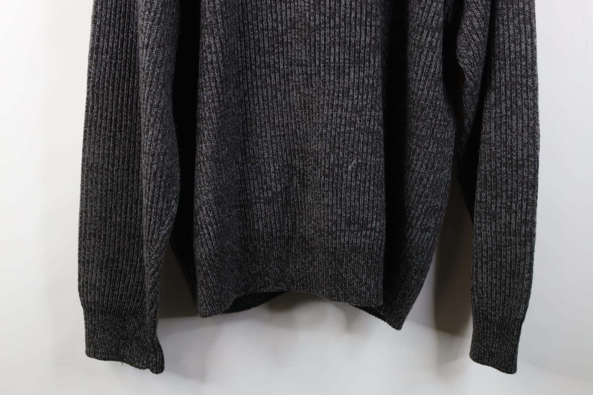 Vintage Vintage 90s Streetwear Ribbed Knit Cardigan Sweater Gray Size US XL / EU 56 / 4 - 12 Thumbnail