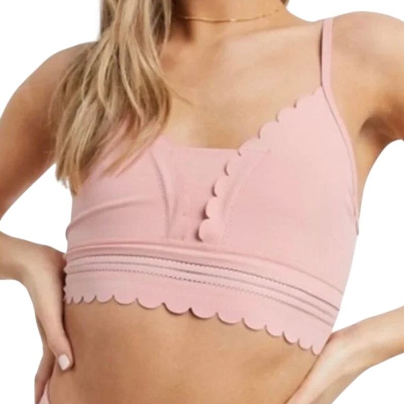 Free People Free People Genesis Scalloped Bra in Pink, Size XS Size ONE SIZE - 1 Thumbnail