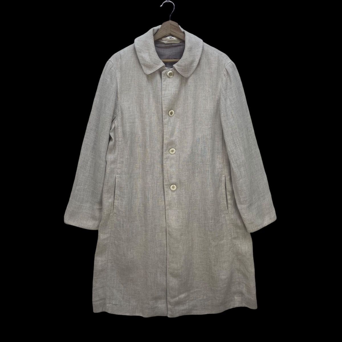 45rpm Vintage 45rpm by Kiro Hirata 100% Linen Long Coat Size US S / EU 44-46 / 1 - 1 Thumbnail