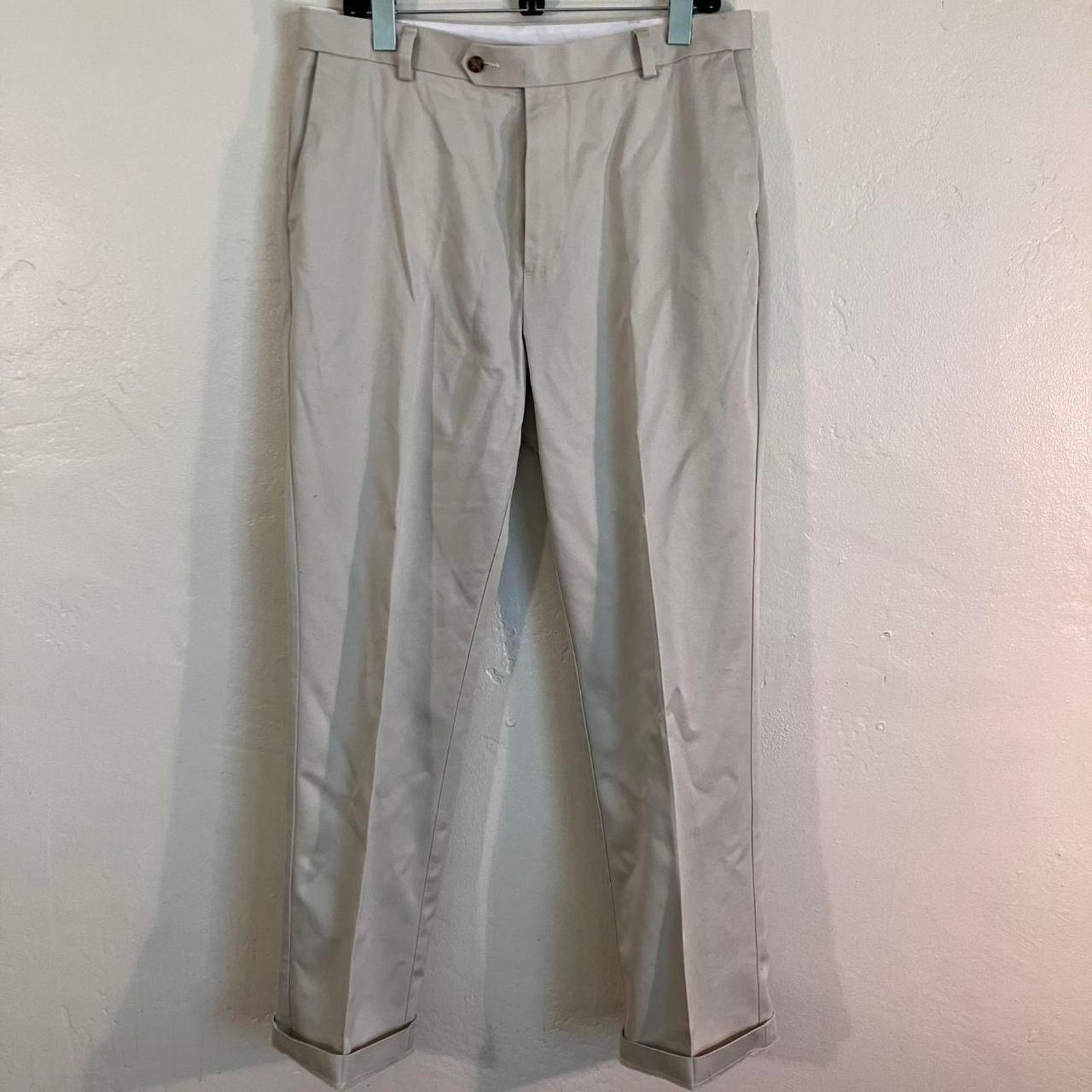 Roundtree & Yorke Roundtree & York Tan Cream Trousers Size US 33 - 1 Thumbnail