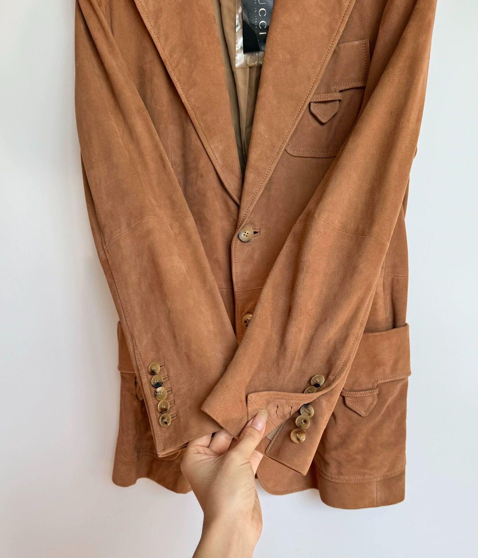 Gucci Gucci Suede Blazer Jacket - Size 48 Size US M / EU 48-50 / 2 - 2 Thumbnail
