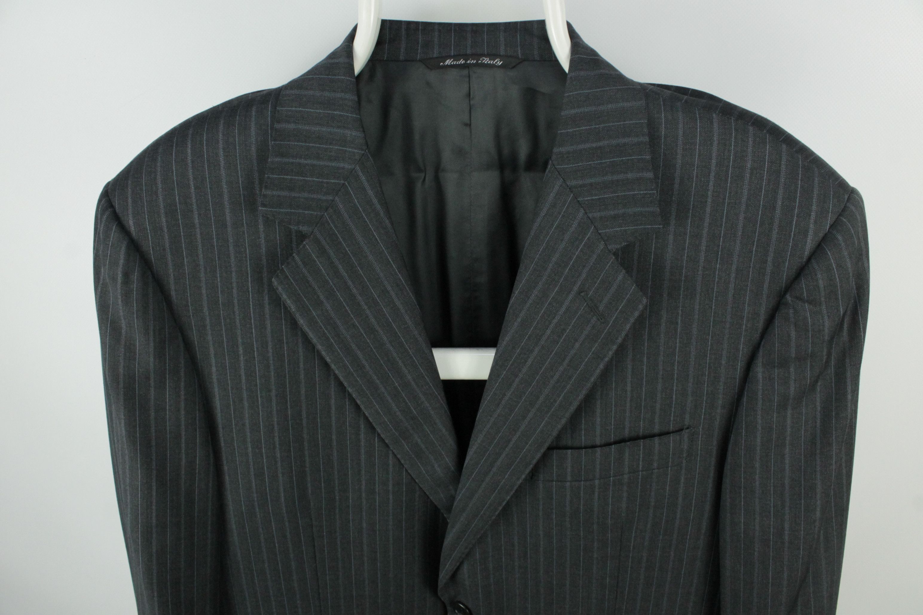Canali Canali Gray Wool Striped Blazer Jacket Men's Size US M / EU 48-50 / 2 - 2 Thumbnail