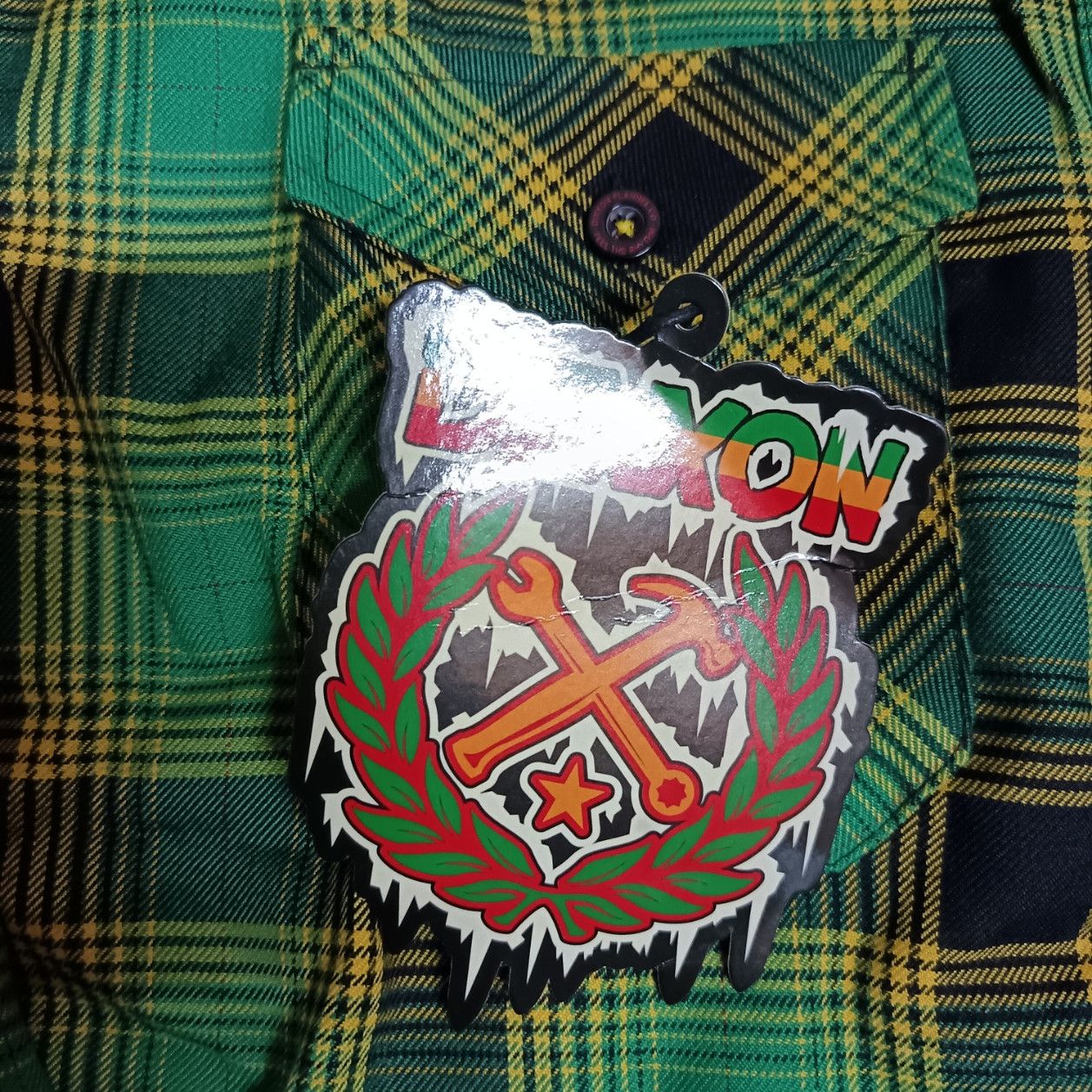 Dixxon Dixxon Flannel Cool Runnings Jamaica Rasta Shirt Size US XL / EU 56 / 4 - 3 Thumbnail