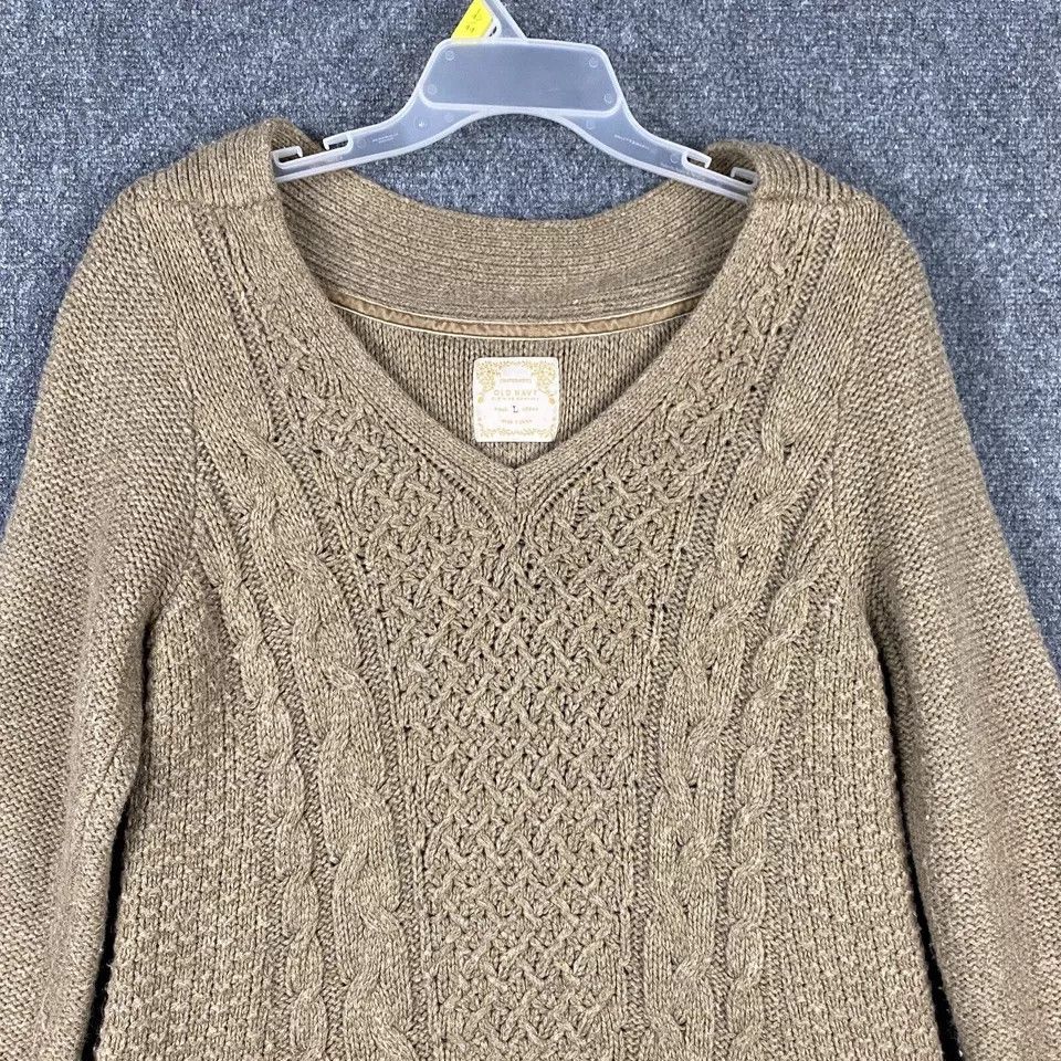 Old Navy Old navy Sweater Women's Pullover Knitted Tan Lambs L Size L / US 10 / IT 46 - 2 Thumbnail