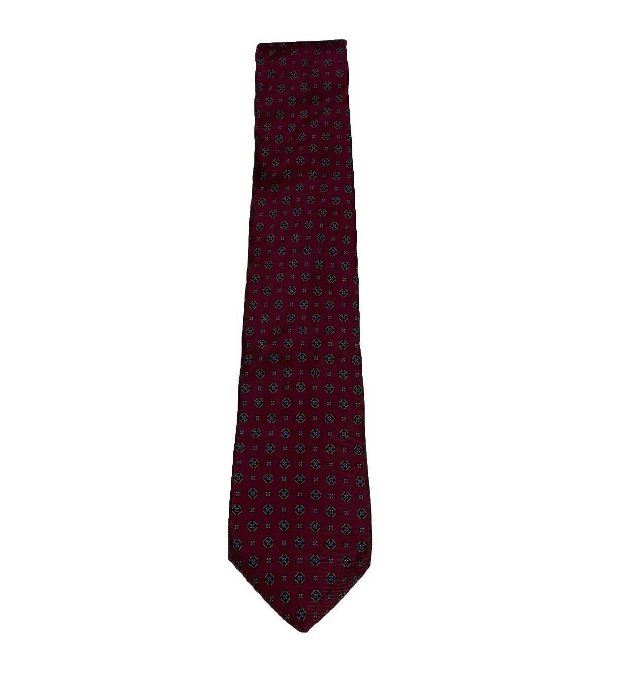 Hardy Amies Hardy Amies London Men's Silk Tie Burgundy Size ONE SIZE - 4 Thumbnail