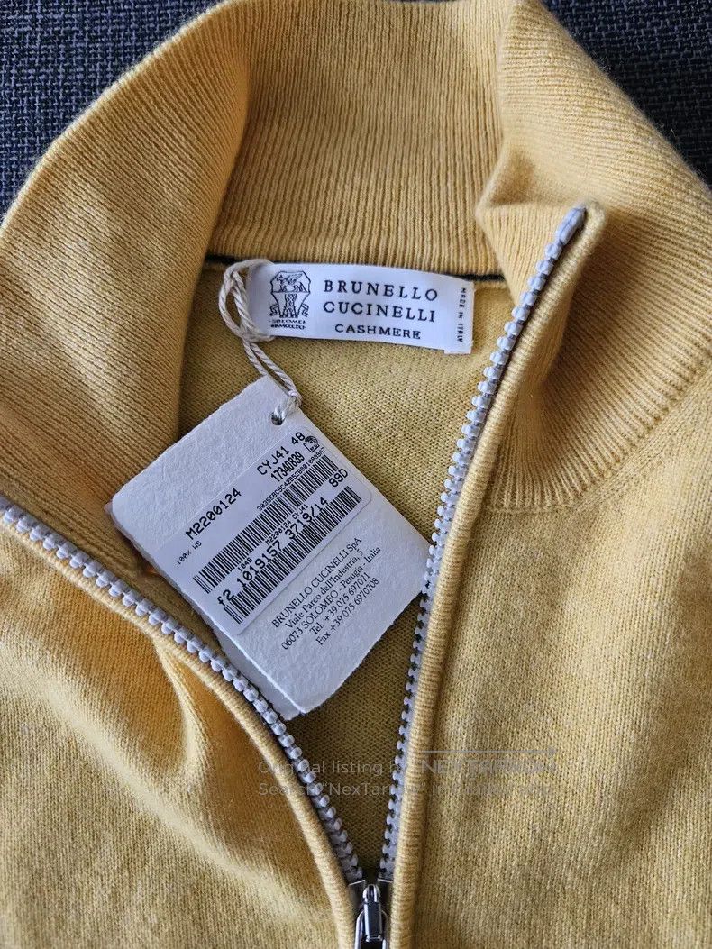 Brunello Cucinelli Brunello Cucinelli Zipper Collar Cashmere Sweater Size 48, Size US M / EU 48-50 / 2 - 4 Thumbnail