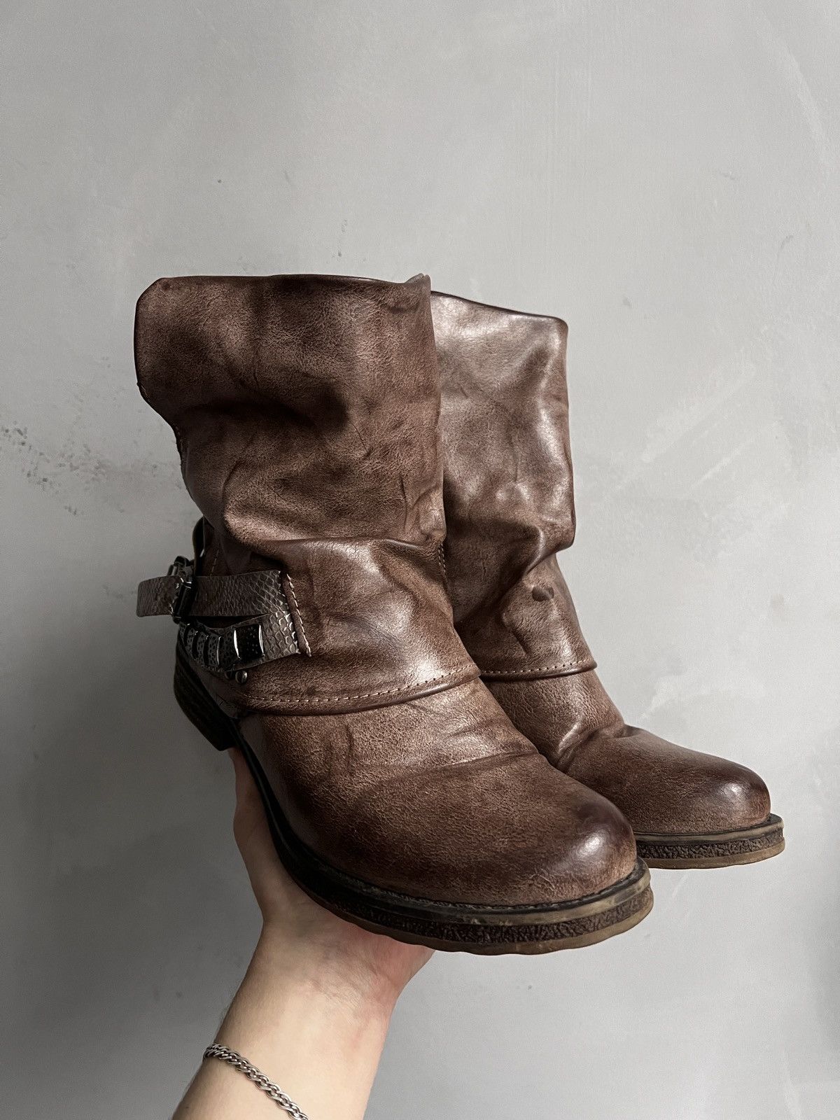 A.S. 98 style leather ankle japanese boots hype