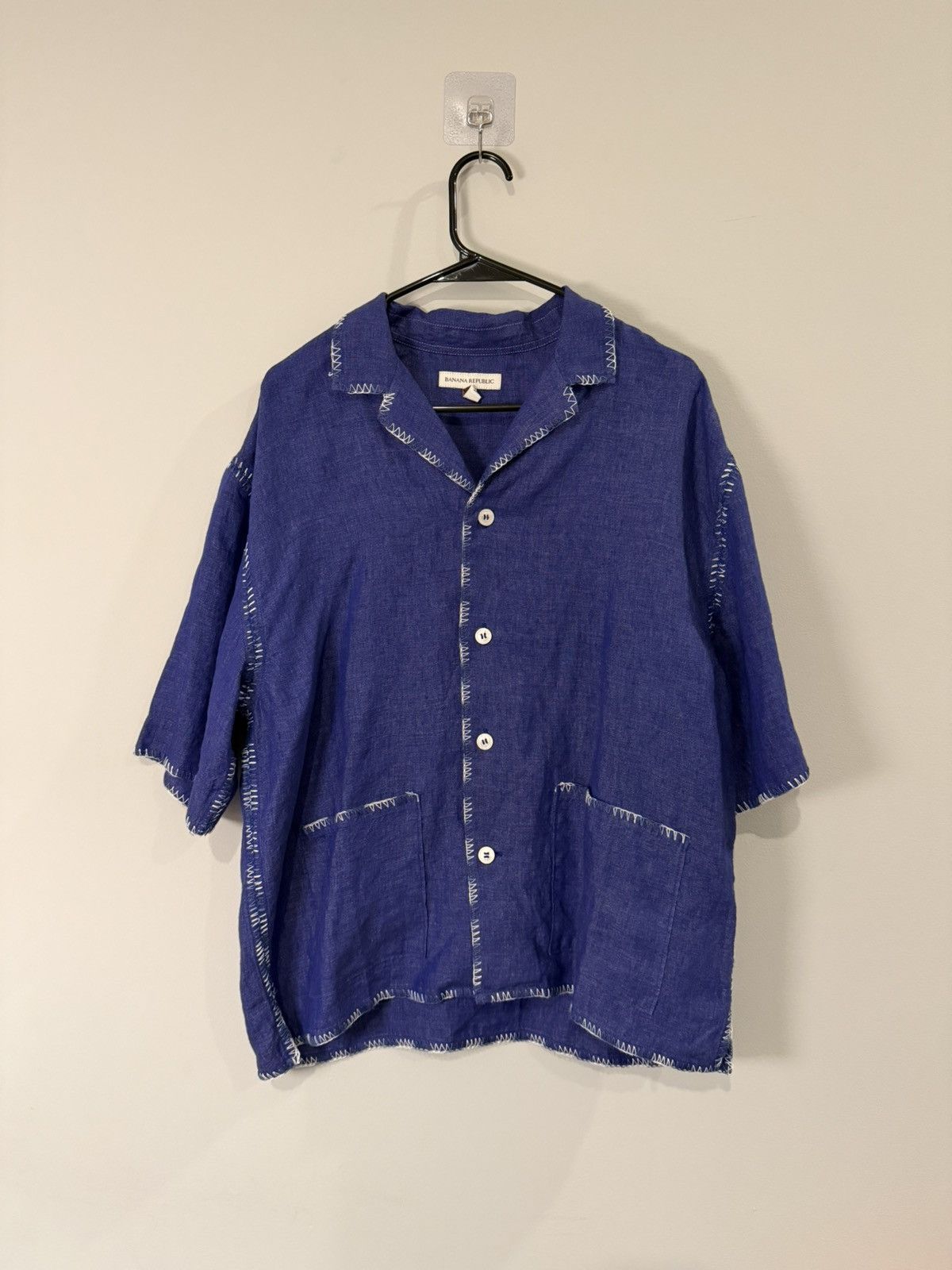 Banana Republic Banana Republic Blue Button Up Shirt Size US M / EU 48-50 / 2 - 1 Thumbnail