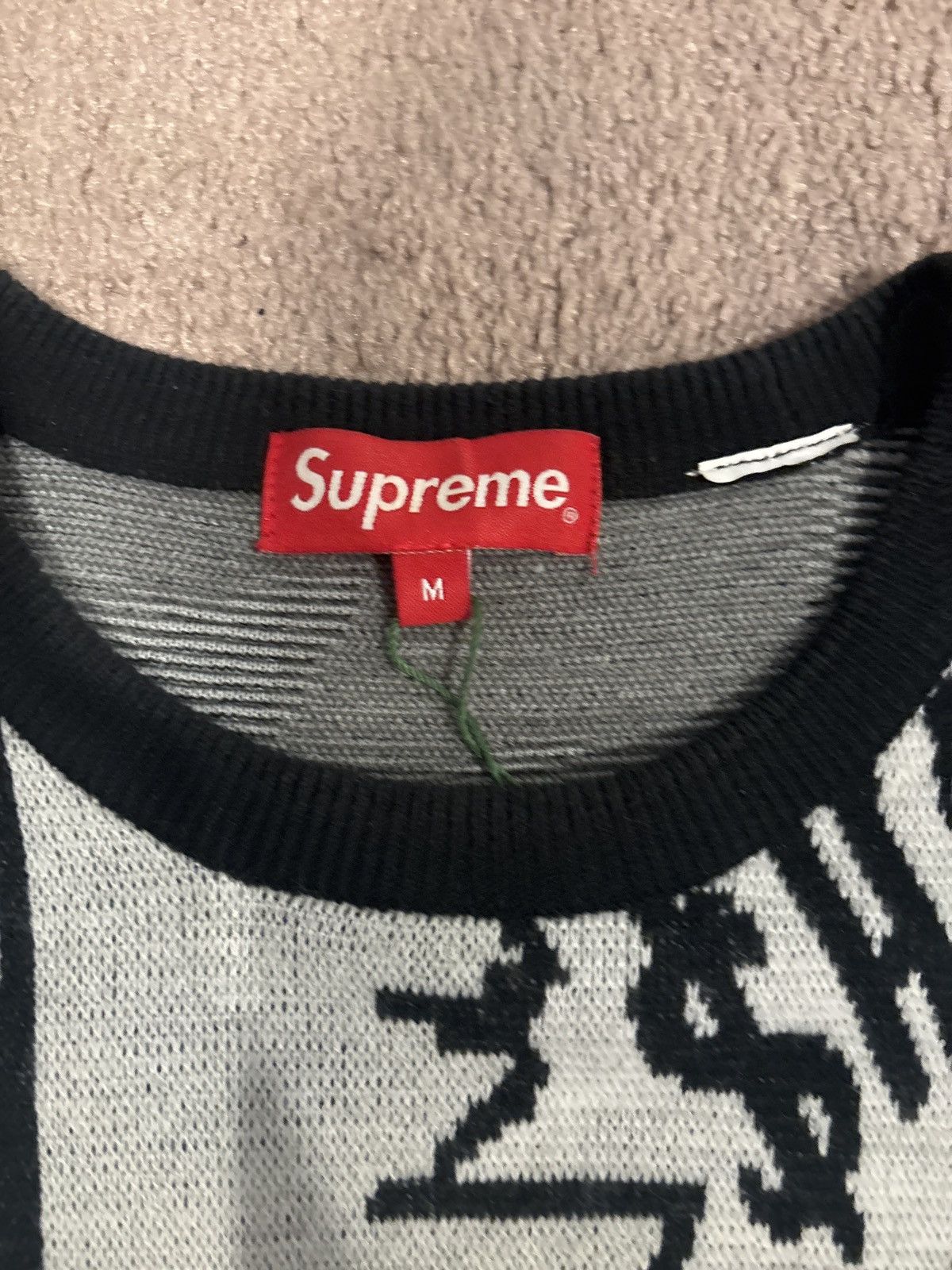 Supreme 2020 Supreme Cartoon Sweater 'Black' Size US M / EU 48-50 / 2 - 2 Thumbnail