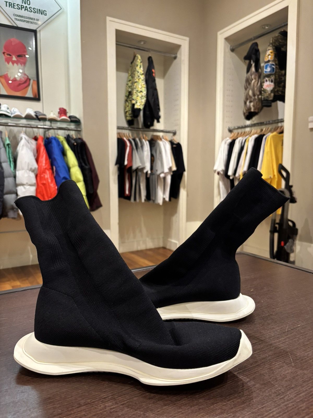 Rick Owens Drkshdw Rick Owen’s DRKSHDW Runner Stretch Sock Sneaker Size US 8 / EU 41 - 4 Thumbnail