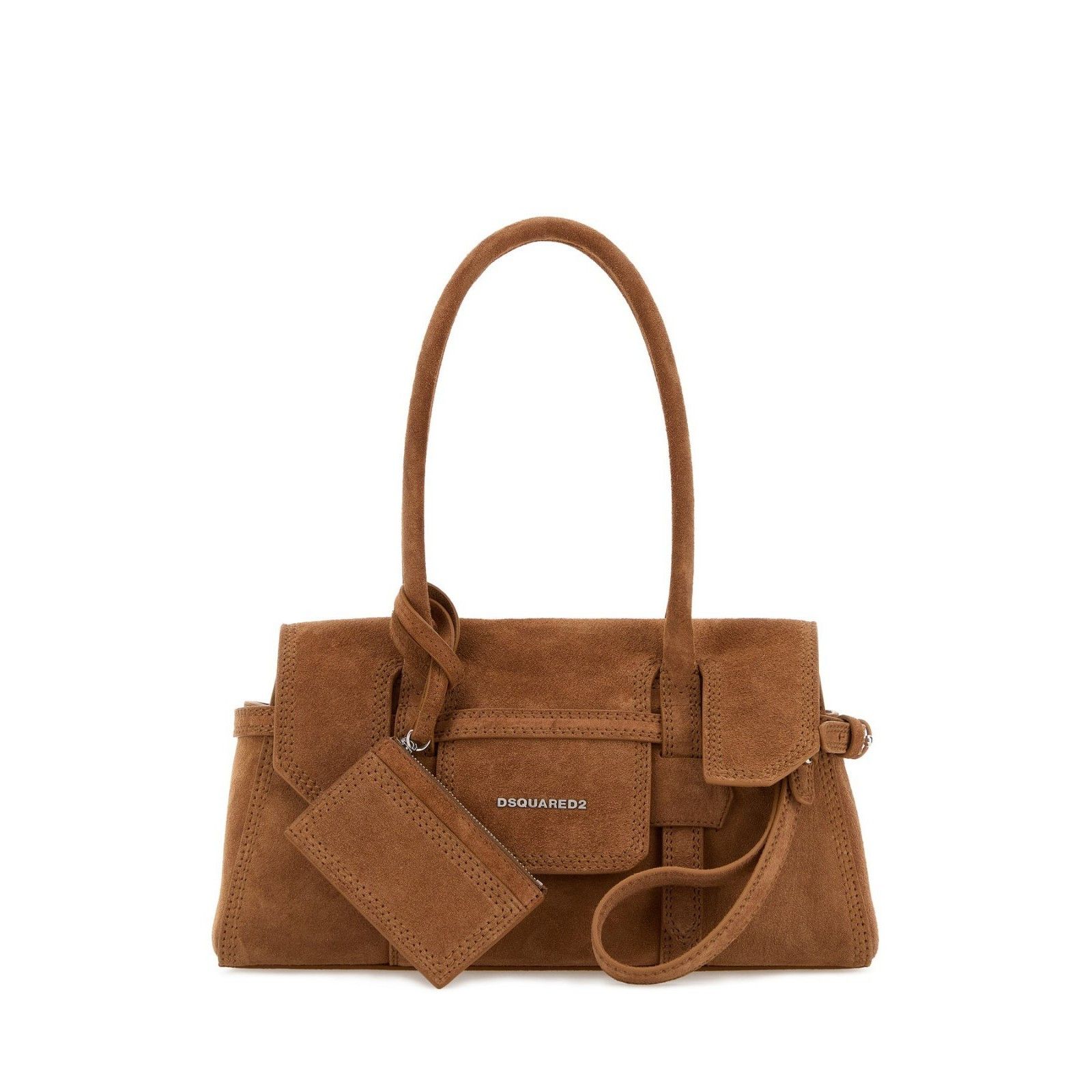 Dsquared2 DSQUARED2 Brown Suede Top Handle Bag New & Authentic Size ONE SIZE - 1 Thumbnail