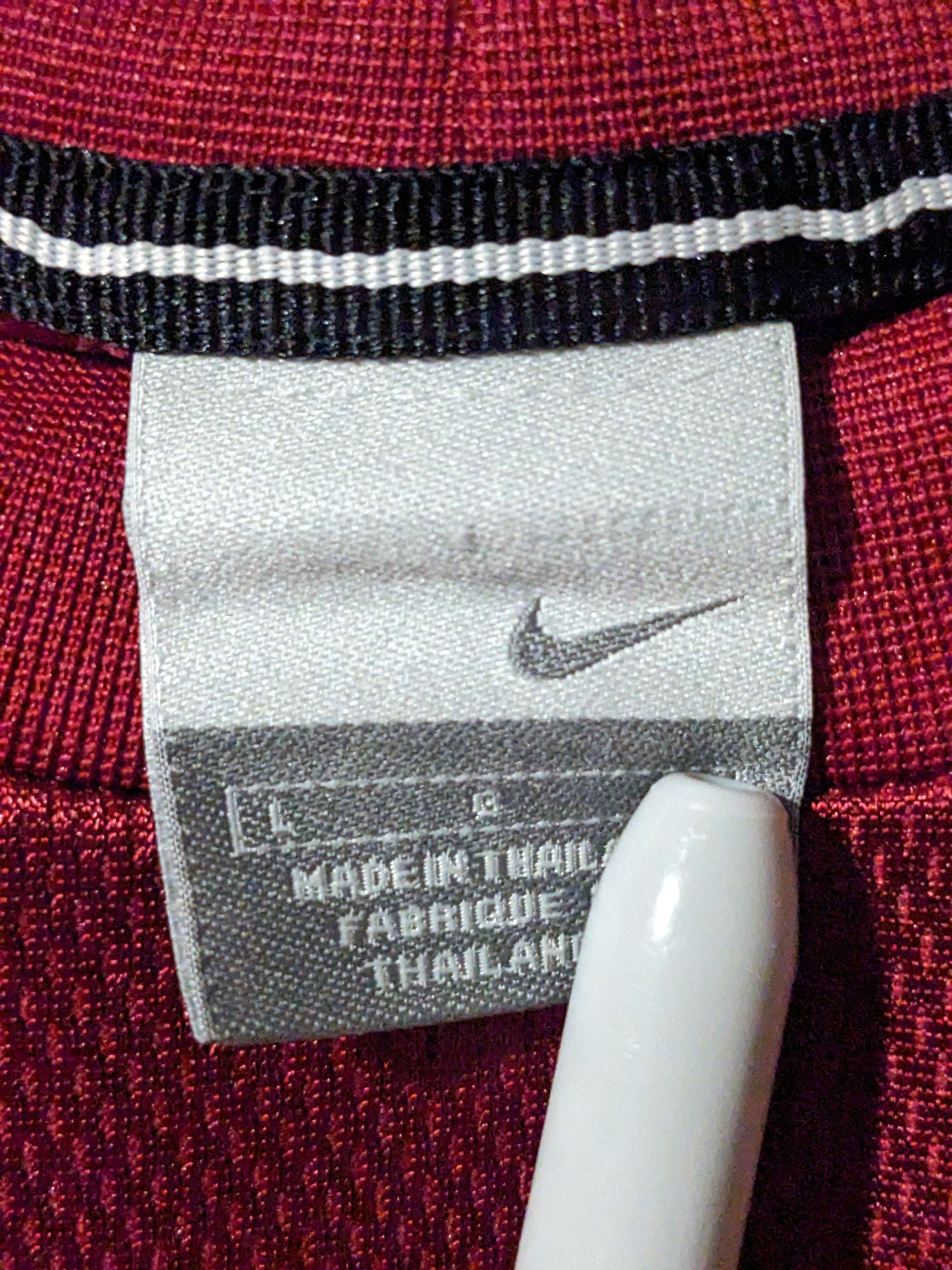 Nike × Vintage Vintage Y2K Nike Mini Swoosh Red Large Thermal T-Shirt Size US L / EU 52-54 / 3 - 3 Thumbnail