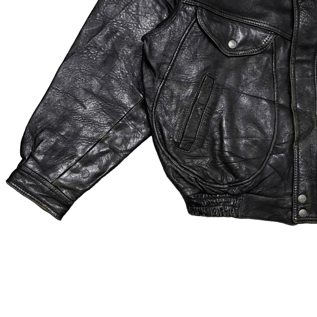 Japanese Brand × Vintage *RARE* Vintage Japanese Leather Jacket Black Size US L / EU 52-54 / 3 - 3 Thumbnail