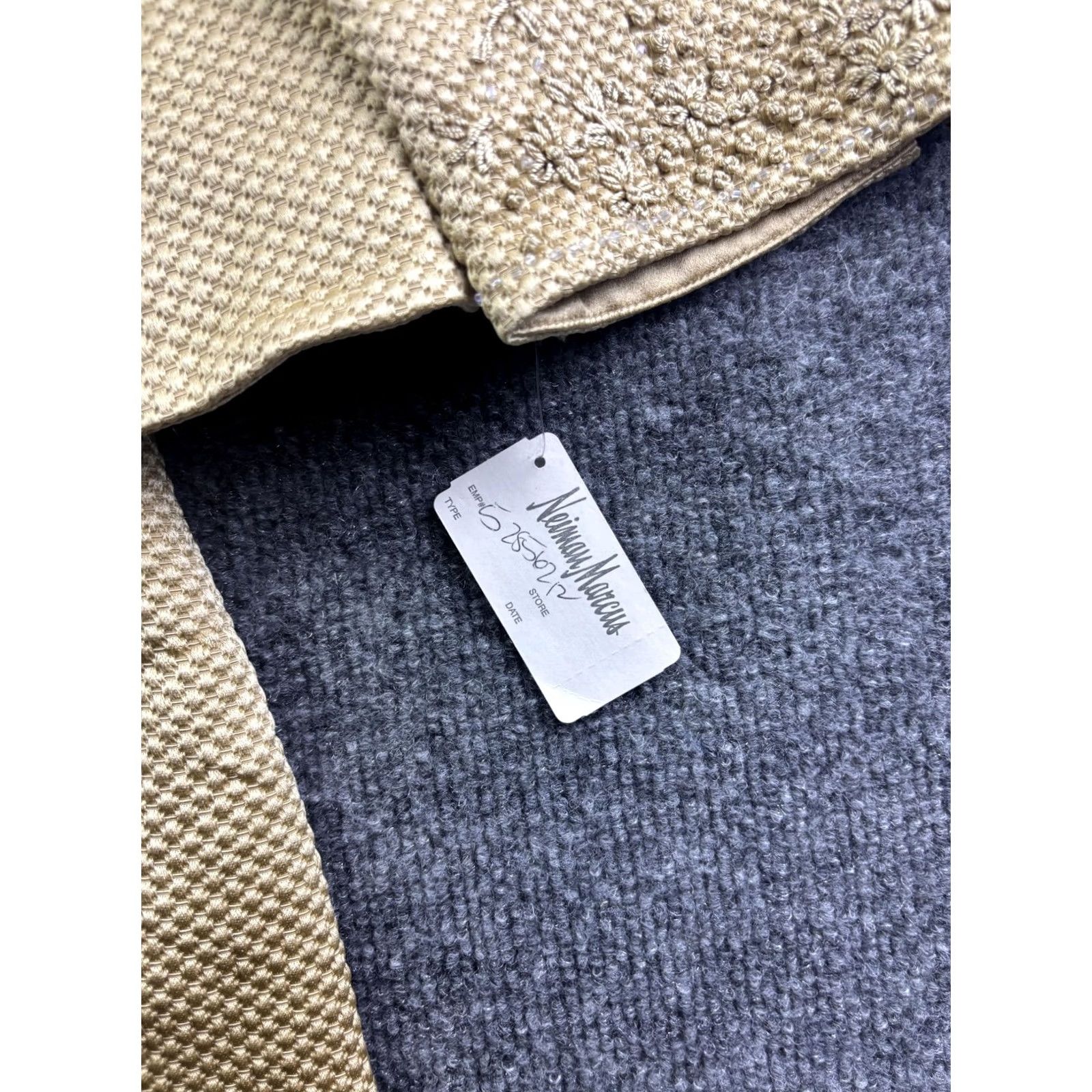 Vintage VINTAGE Rickie Freeman for Teri Jon Skirt Suit Womens 12 Gold Wool Jacquard 2 Piece Lined Size 34" / US 12 / IT 48 - 2 Thumbnail