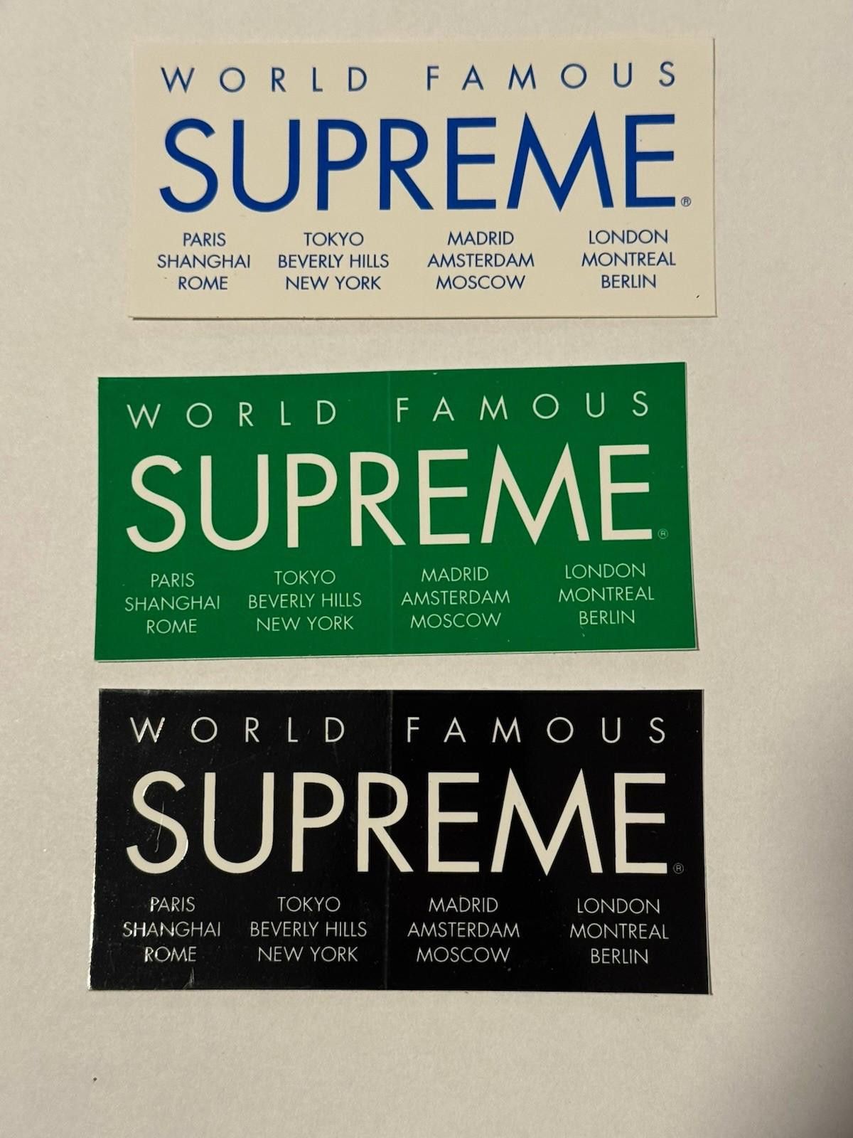 Supreme Supreme World Famous International Sticker Lot Size ONE SIZE - 1 Thumbnail