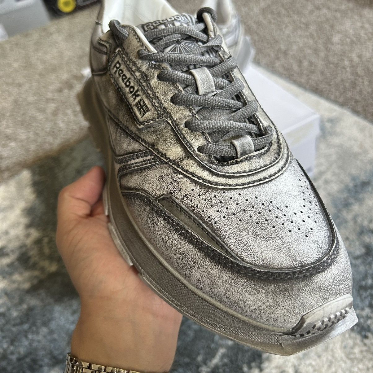 Reebok RMIA04CC99LEA0021000 REEBOK LTD CLASSiC LEATHER GRAVEL WASH Size US 10 / EU 43 - 13 Thumbnail