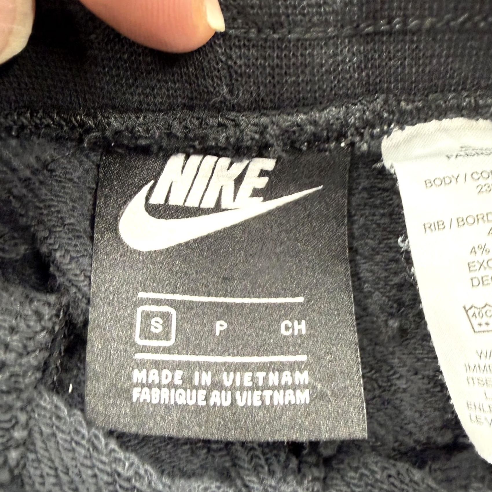 Nike Nike Sweat Shorts Mens Small Black Graphic Print French Terry 8 Inseam Athletic Shorts Drawstring Pockets Geometric Pattern Summer Mens Size US 29 - 3 Thumbnail