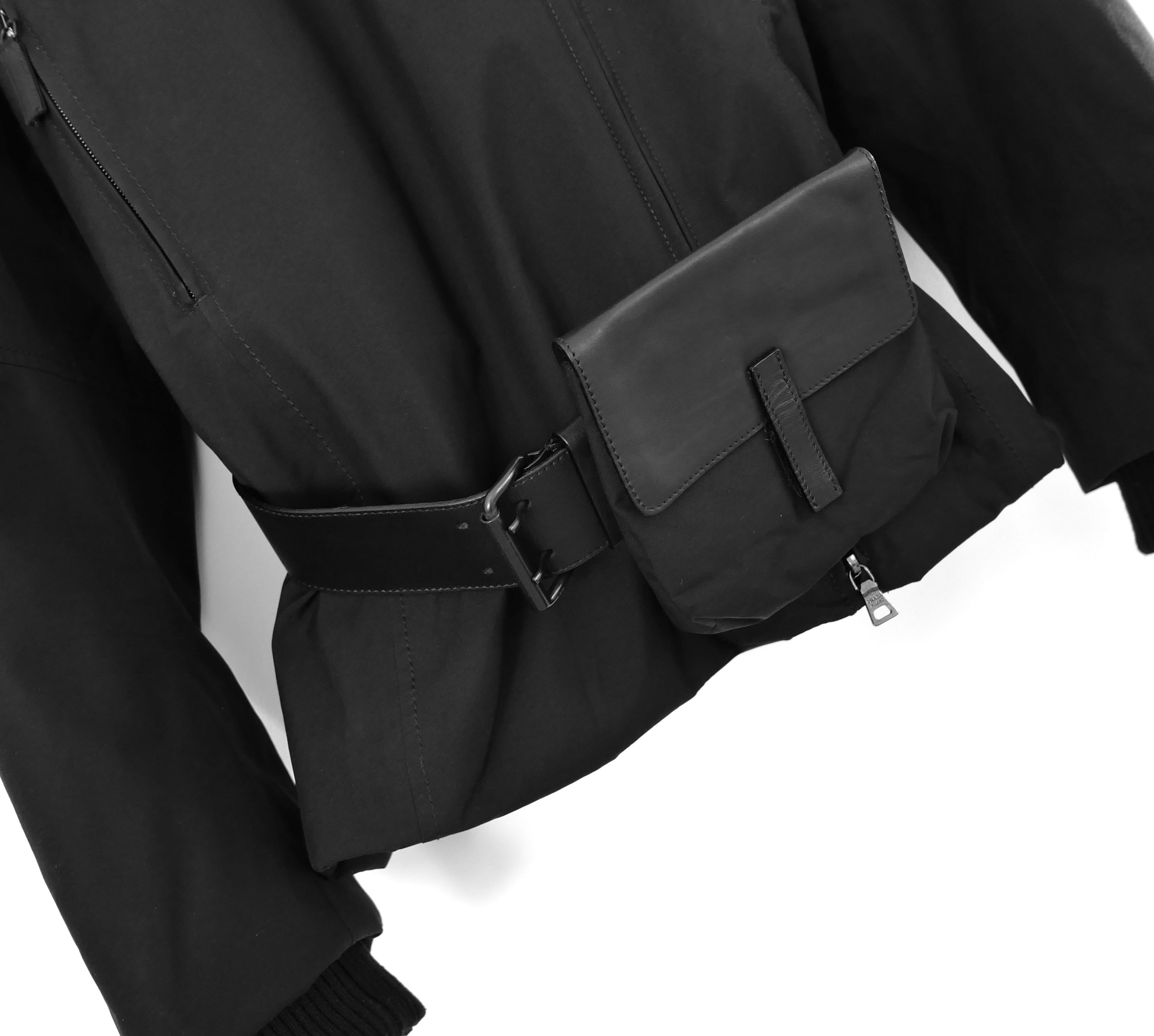 Prada Prada Linea Rossa Faux Fur Trimmed Quilted Jacket w/Pouch Size S / US 4 / IT 40 - 2 Thumbnail