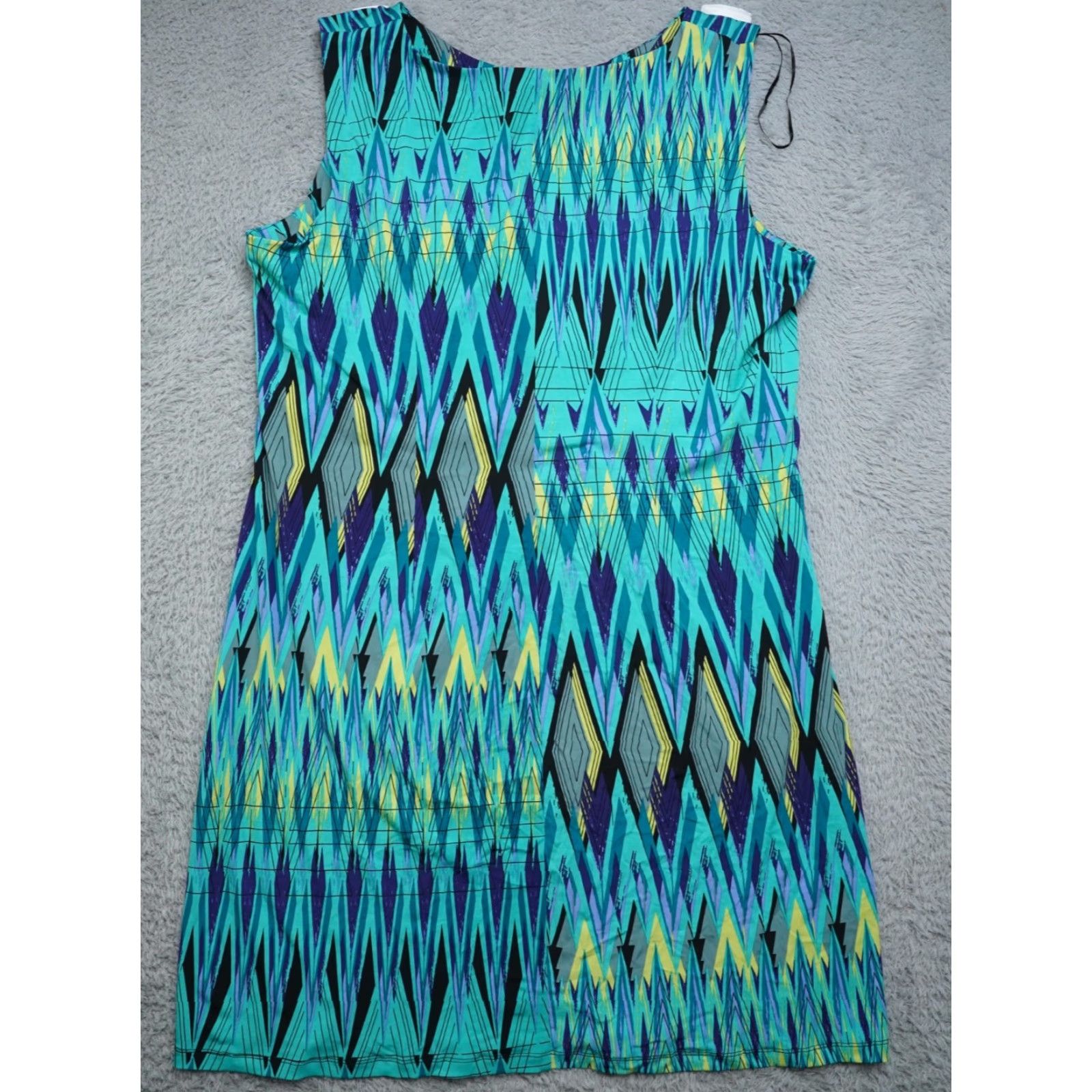 Avenue Seventh Avenue Dress Sz 3X Turquoise Blue Green Stretch Summer Formal Church Size XXL / US 16-18 / IT 52-54 - 2 Thumbnail