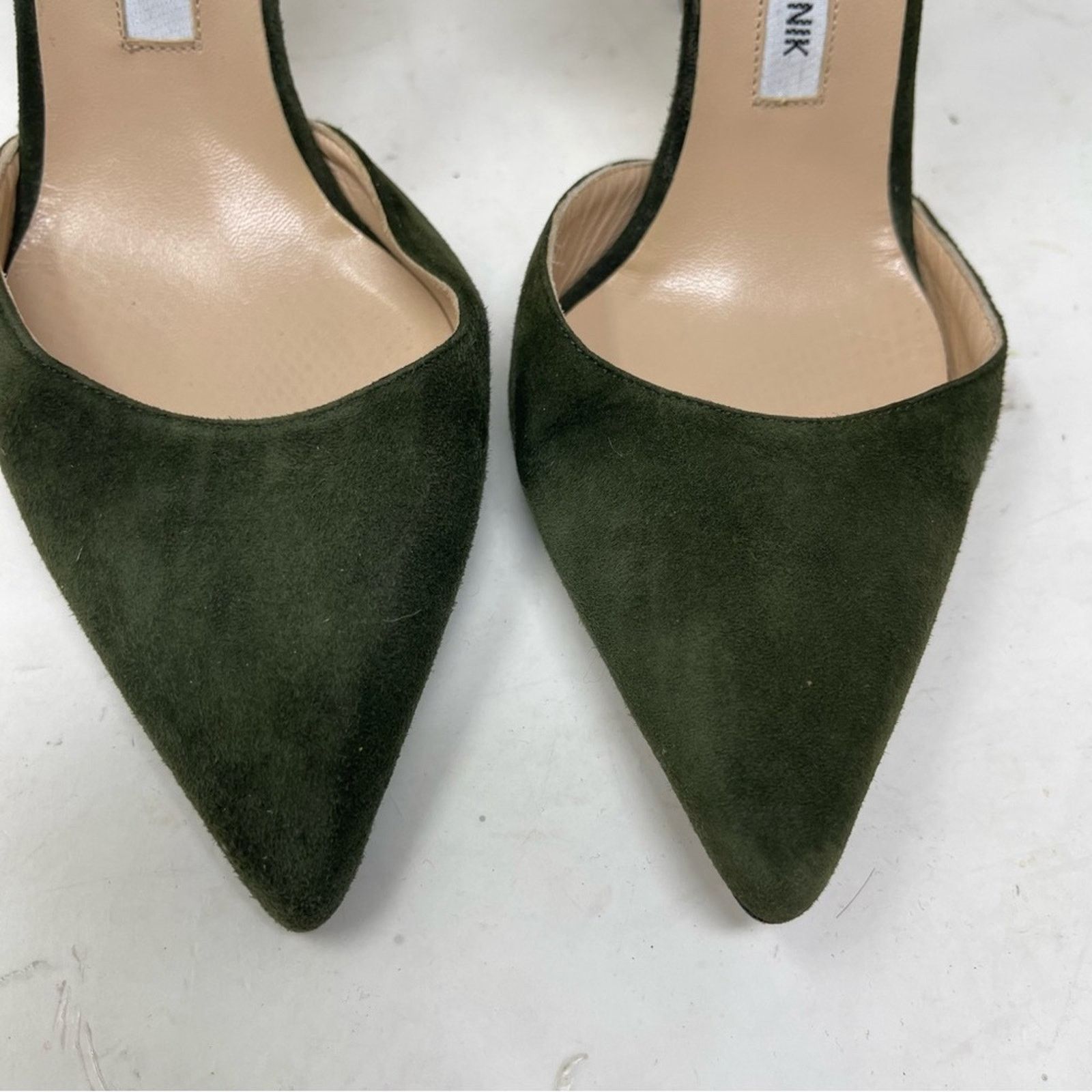 Manolo Blahnik ManoloBlahnik D’orsey green suede silver leather heels 100mm Size US 7.5 / IT 37.5 - 12 Thumbnail
