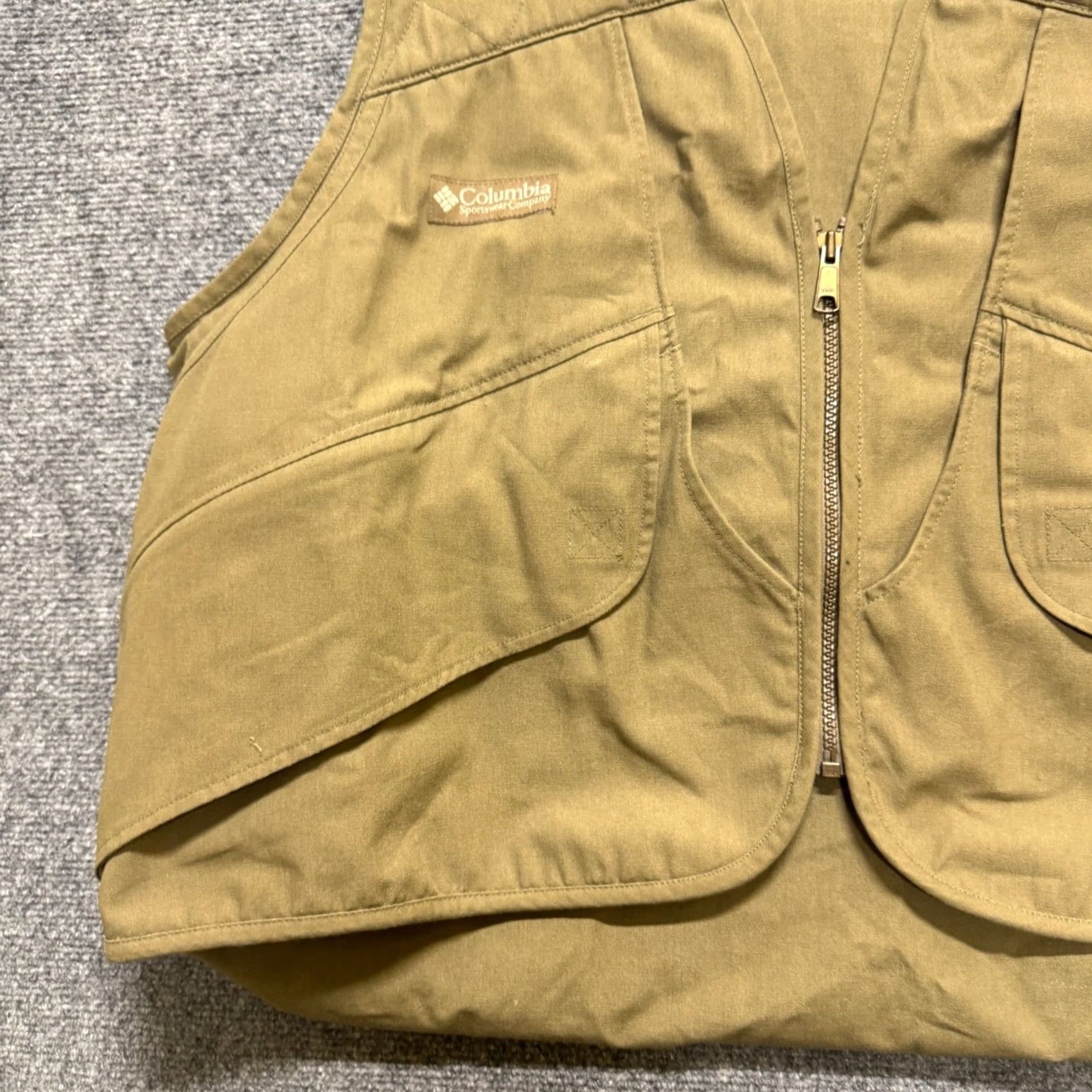 Vintage VINTAGE Columbia Vest Mens XL Beige Tan Hunting Shooting USA Made Pouch Full Zip Size US XL / EU 56 / 4 - 7 Thumbnail