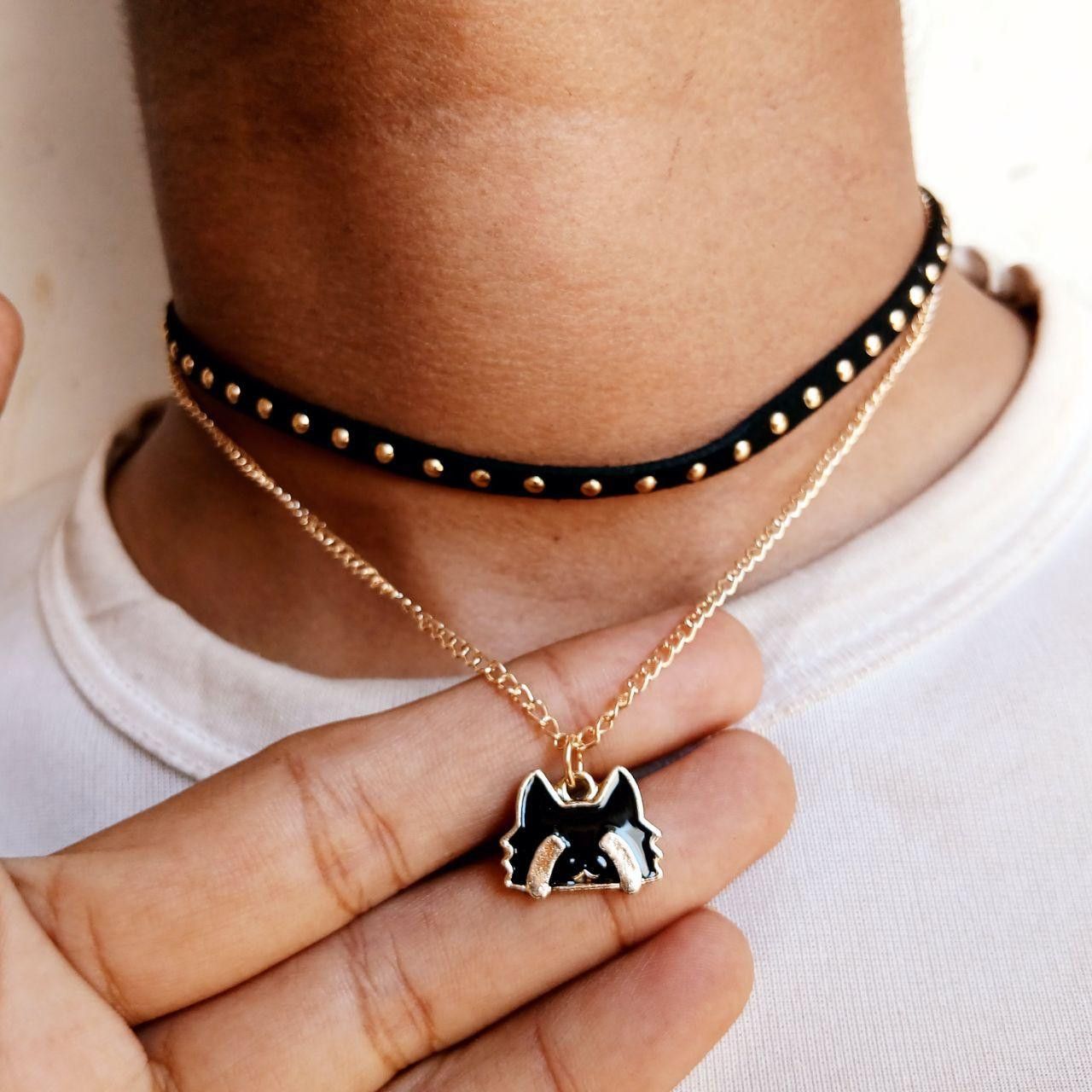 Other Retro Double Layer Metal Chain Pendant Necklace Size ONE SIZE - 3 Thumbnail