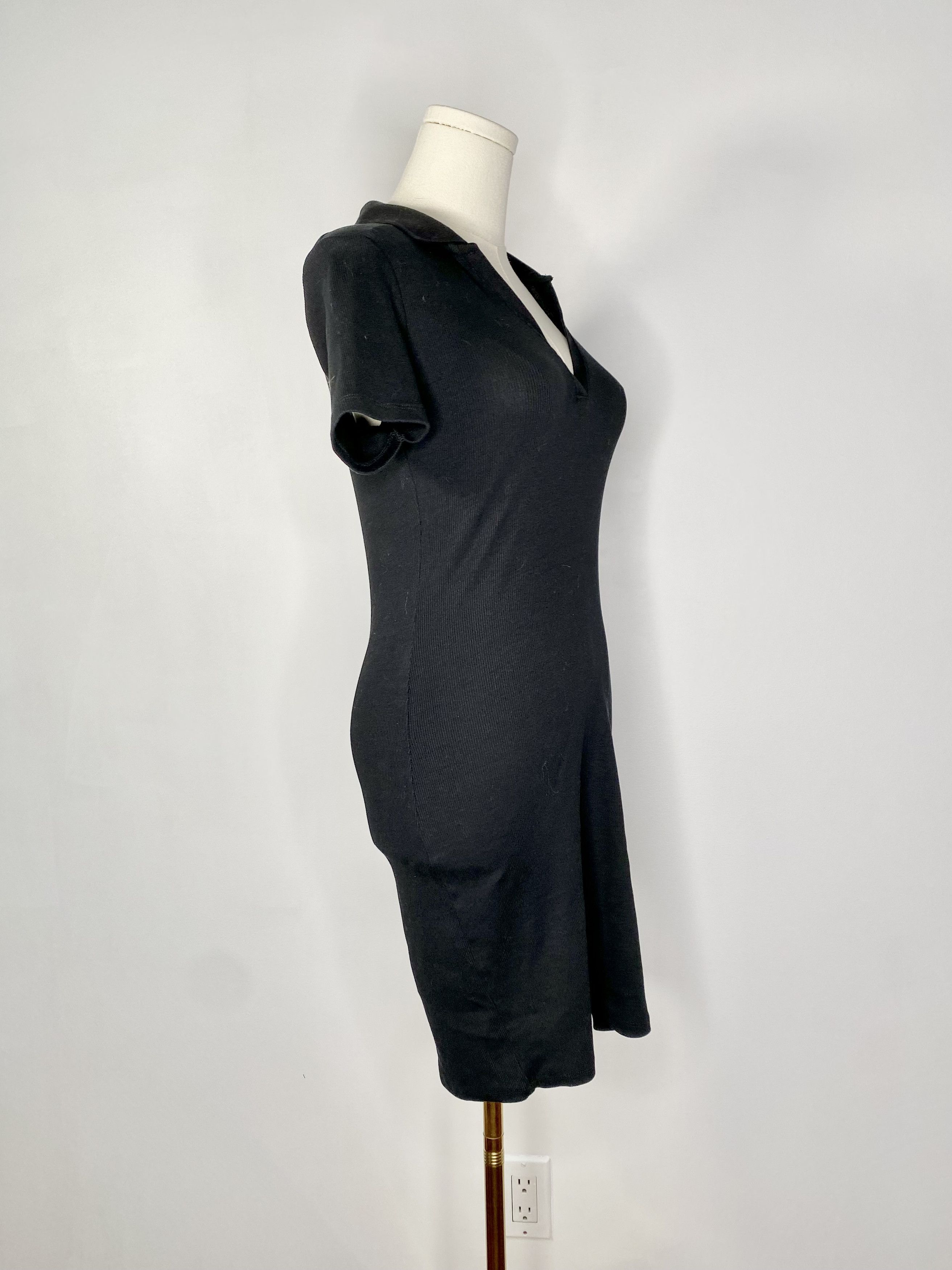 Zara Zara - Black Knit Polo Dress Size M / US 6-8 / IT 42-44 - 2 Thumbnail