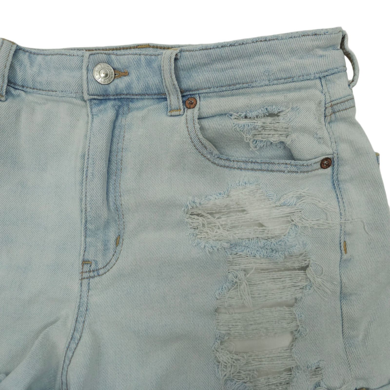 American Eagle Outfitters American Eagle Mom Shorts Size 10 Light Wash Distressed Size 32" / US 10 / IT 46 - 12 Thumbnail