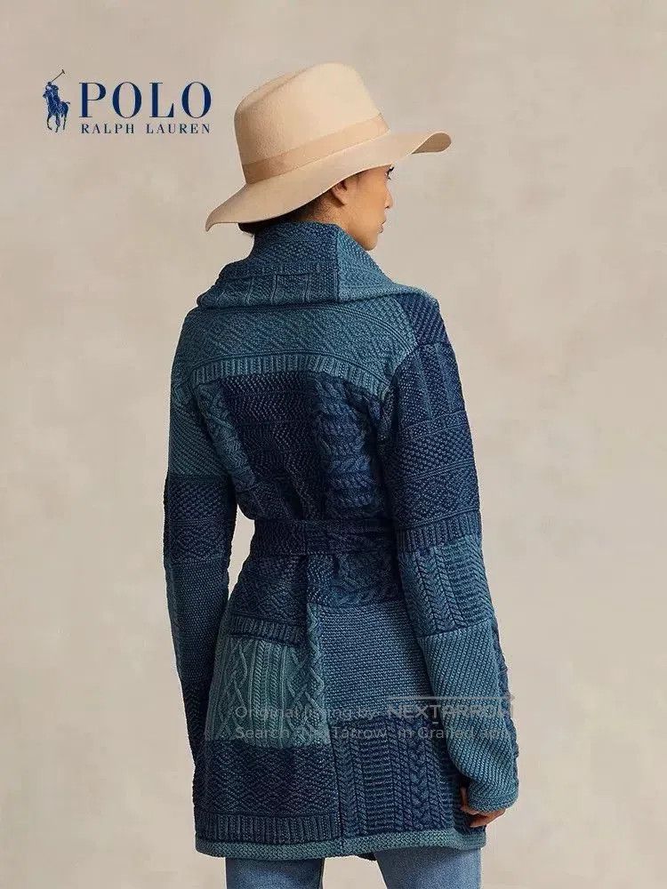 Polo Ralph Lauren Ralph Lauren 24 Spring Cotton Patchwork Knit Cardigan. Size XXL / US 16-18 / IT 52-54 - 4 Thumbnail